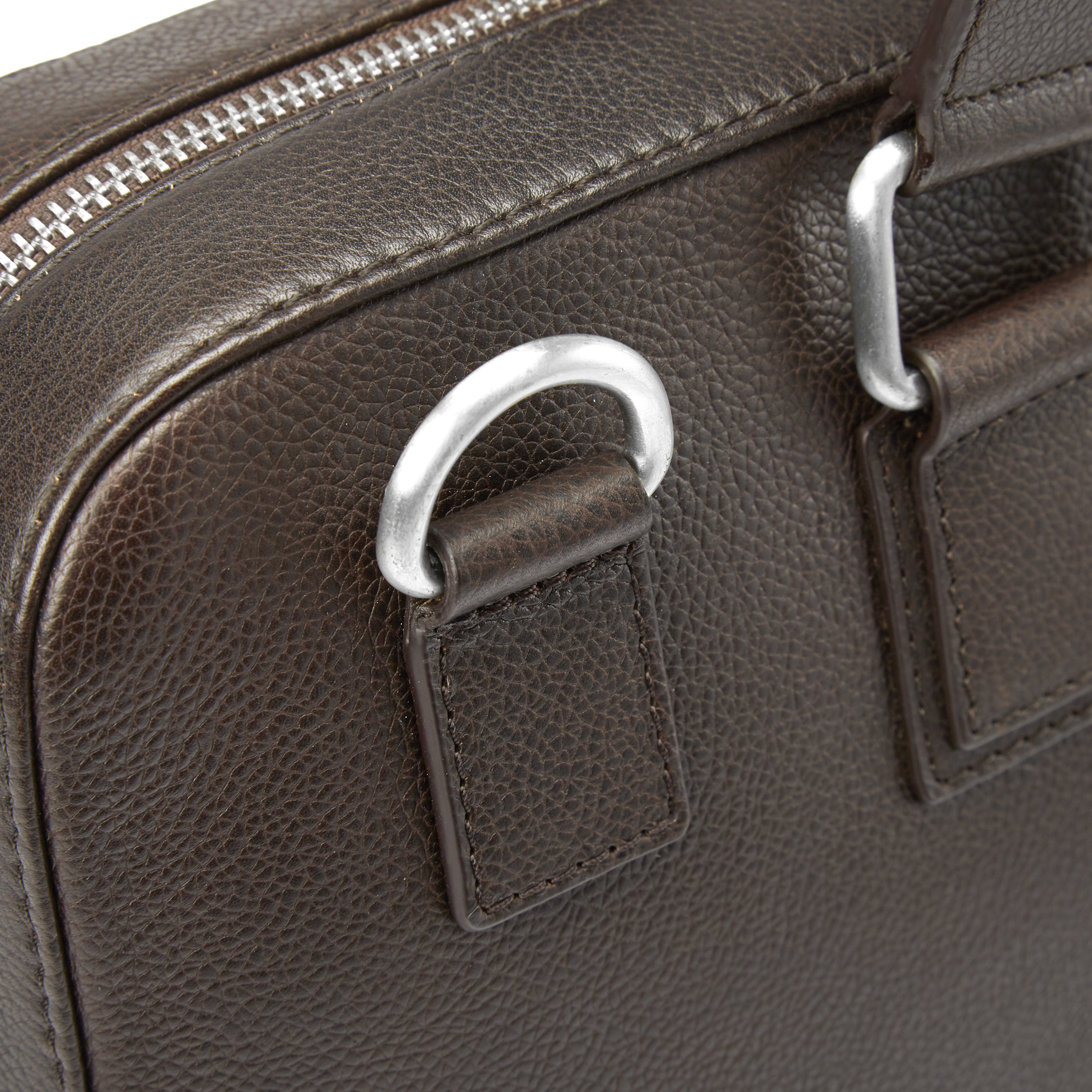 Scott Dunkelbraune Leder Laptop Aktentasche - 12
