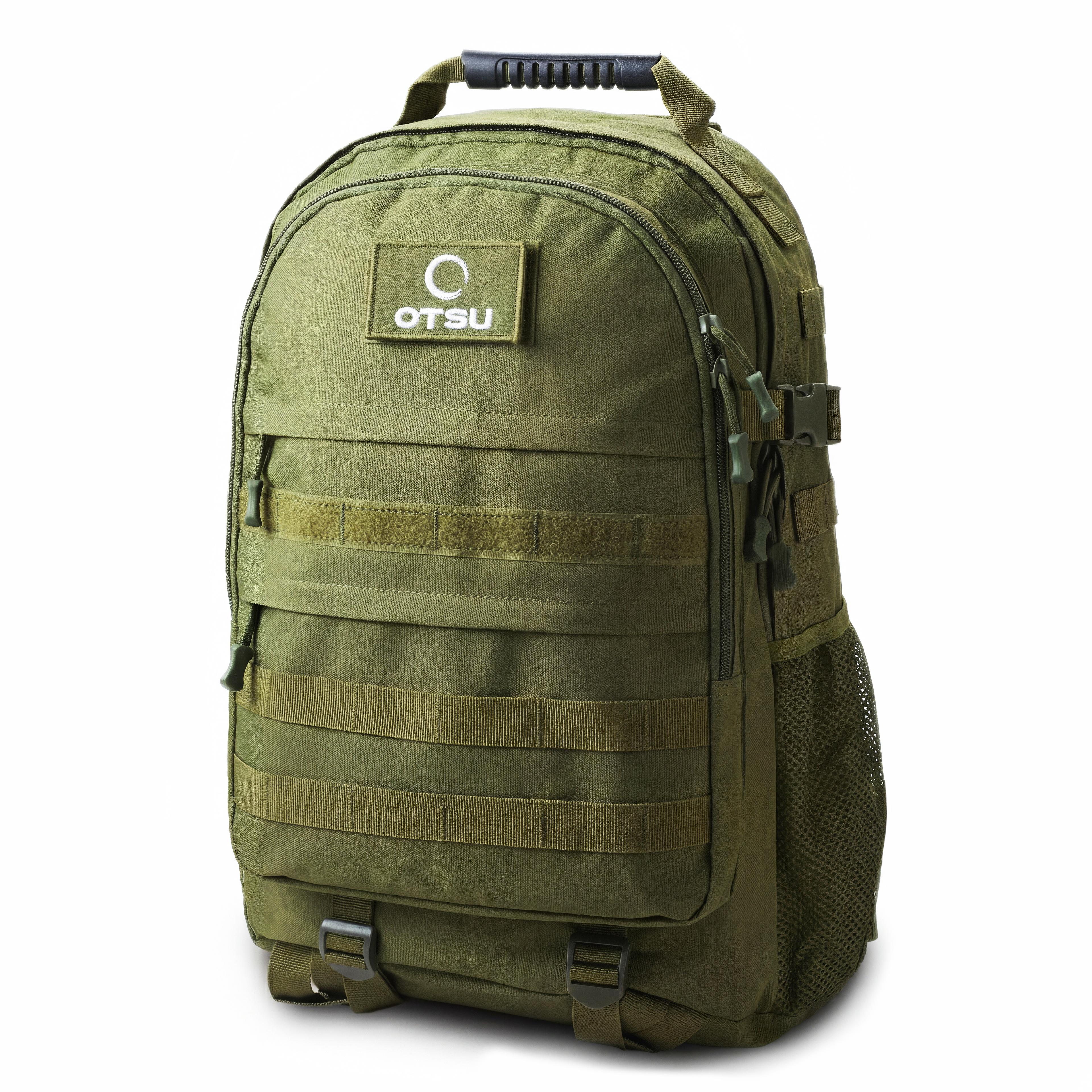 Expedition | Armygrüner taktischer Rucksack mit 35 L Volumen und mehreren Fächern sowie Patch-Fläche Expedition | Armygrüner taktischer Rucksack mit 35 L Volumen und mehreren Fächern sowie Patch-Fläche