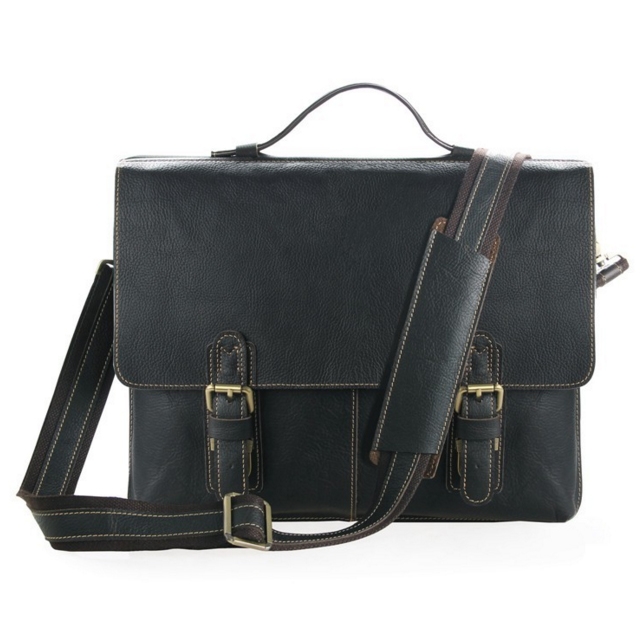 Brunt Läder Axelväska - 3