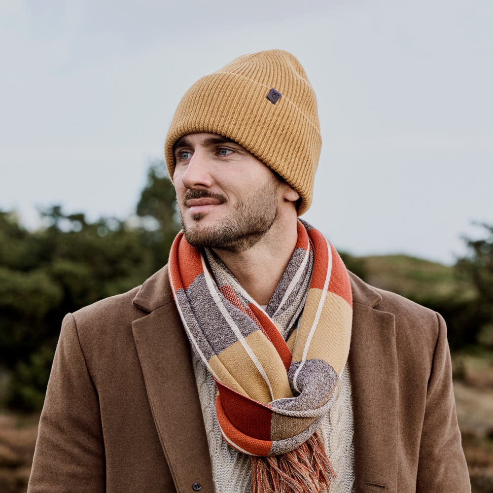 hover: Hiems | Cuffed Amber Orange Recycled Wool Beanie hover: Hiems | Cuffed Amber Orange Recycled Wool Beanie