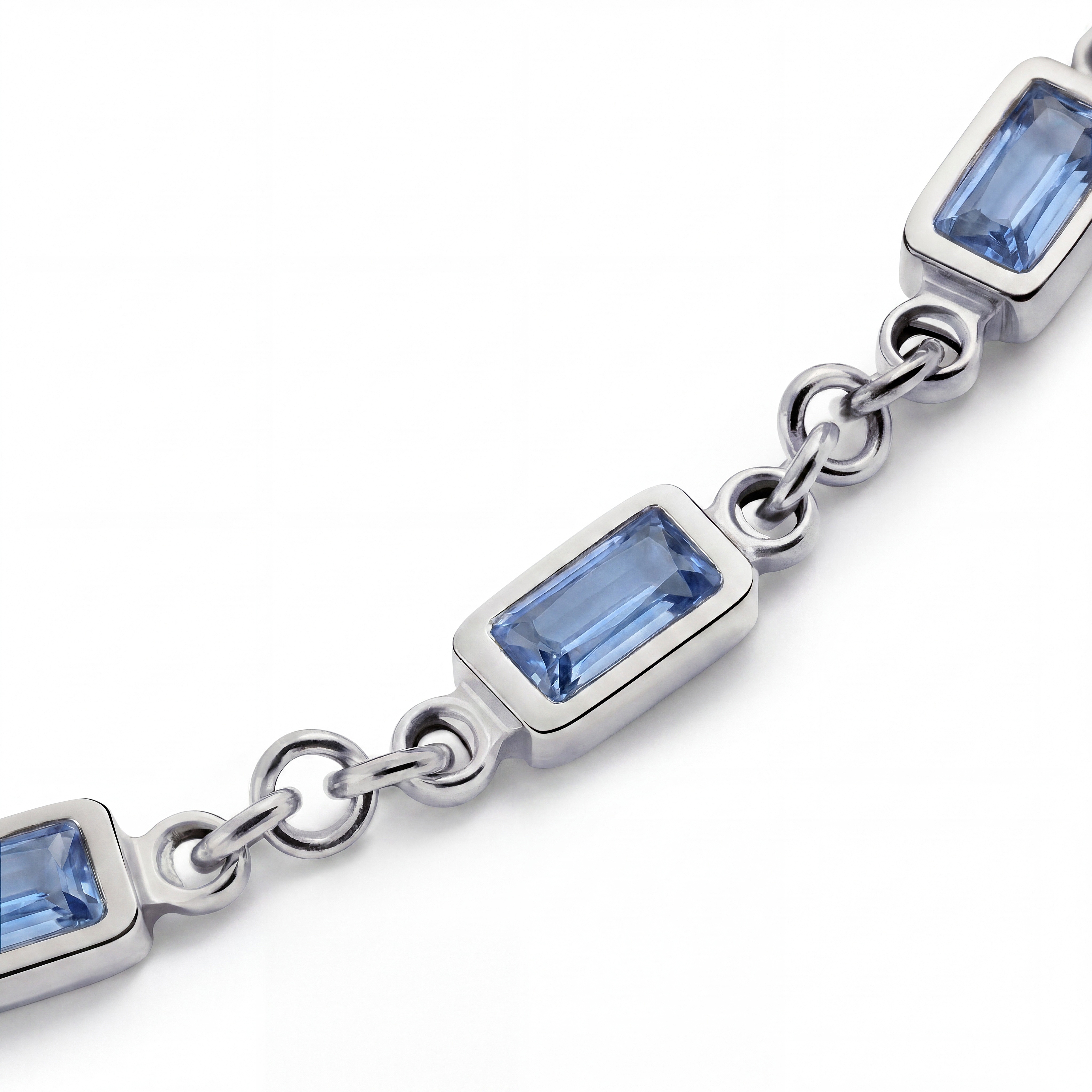 Prism | Mørkeblå Krystalglas & Sølvtonet Armbånd - 2