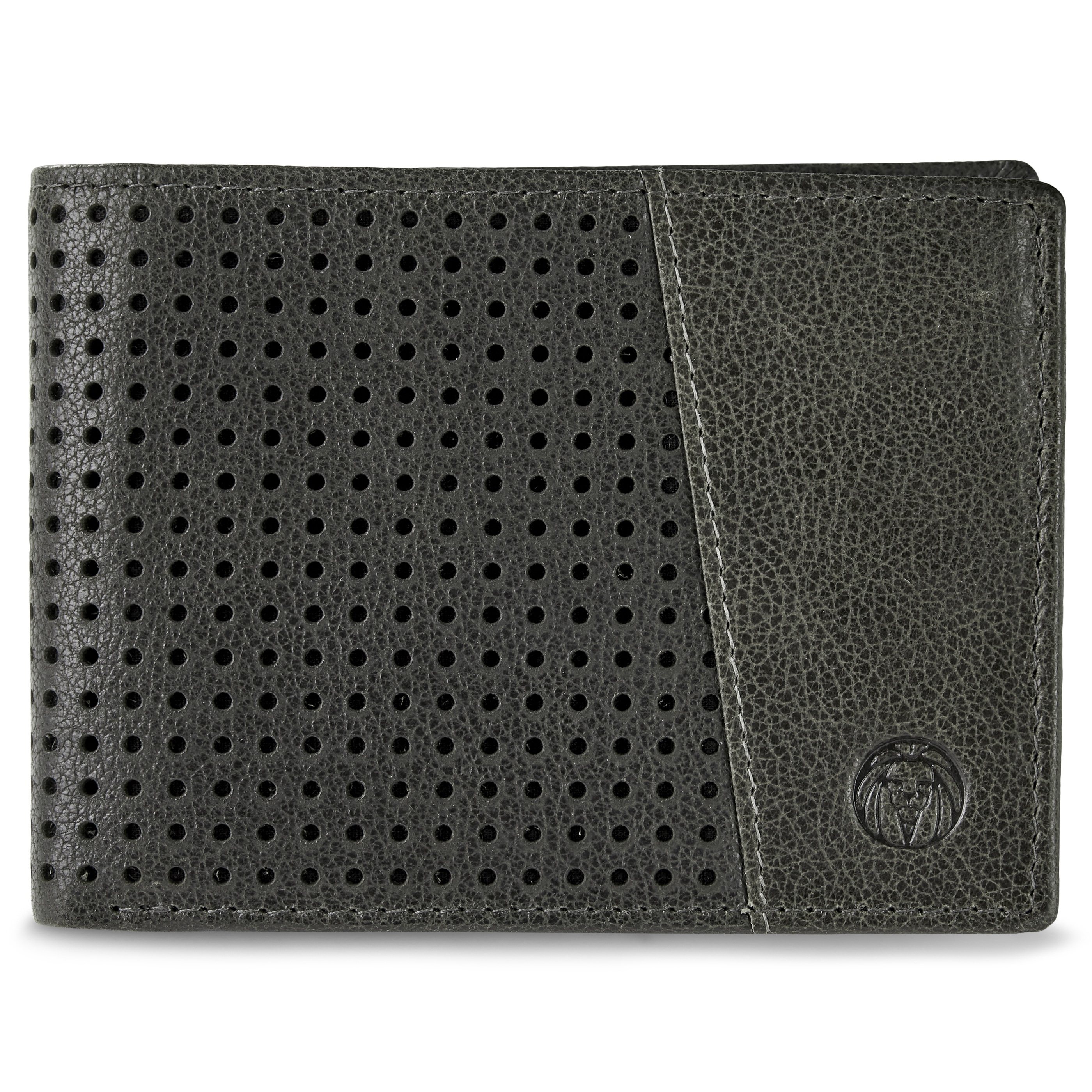 Καφέ-Γκρι Δερμάτινο Πορτοφόλι RFID Licio Dotty - 3
