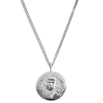 Ocelový náhrdelník Hindu ve stříbrném tónu