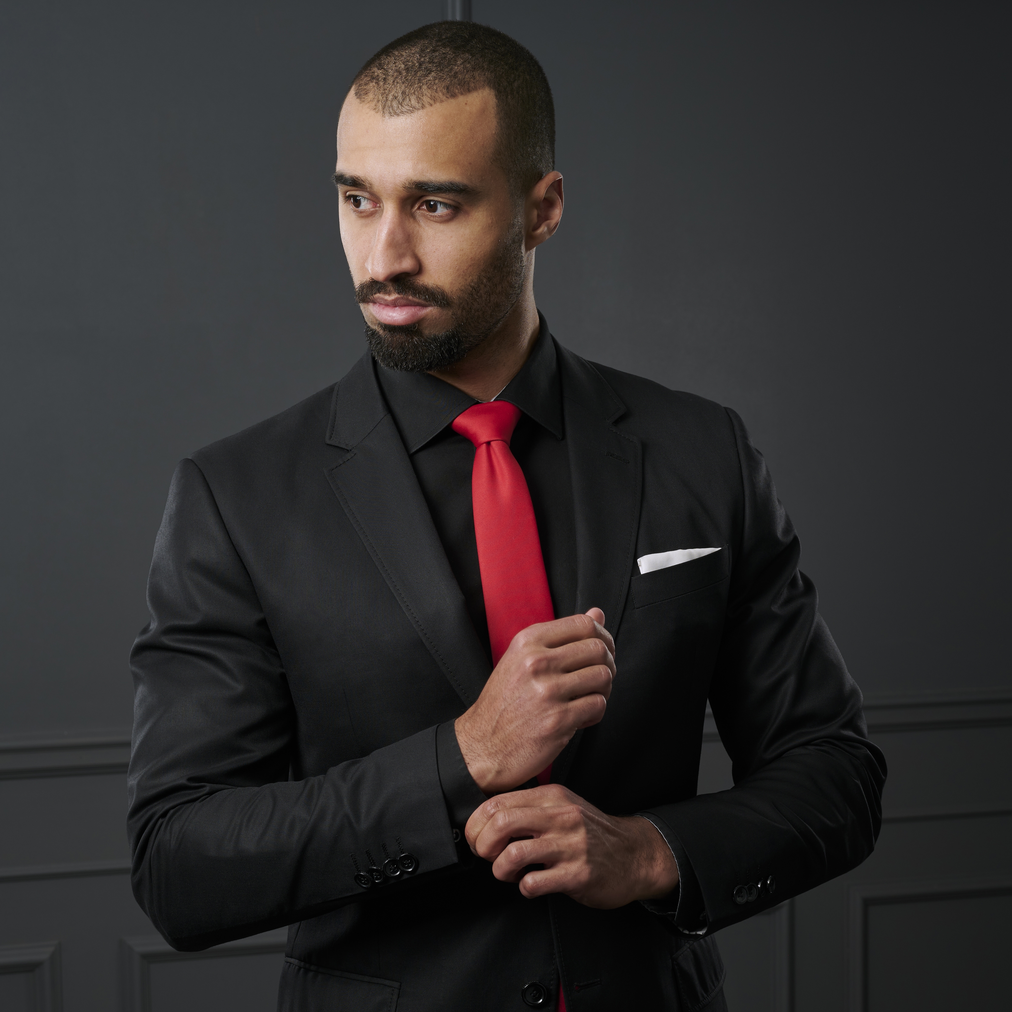 Rote Basic Krawatte 8 cm - 4