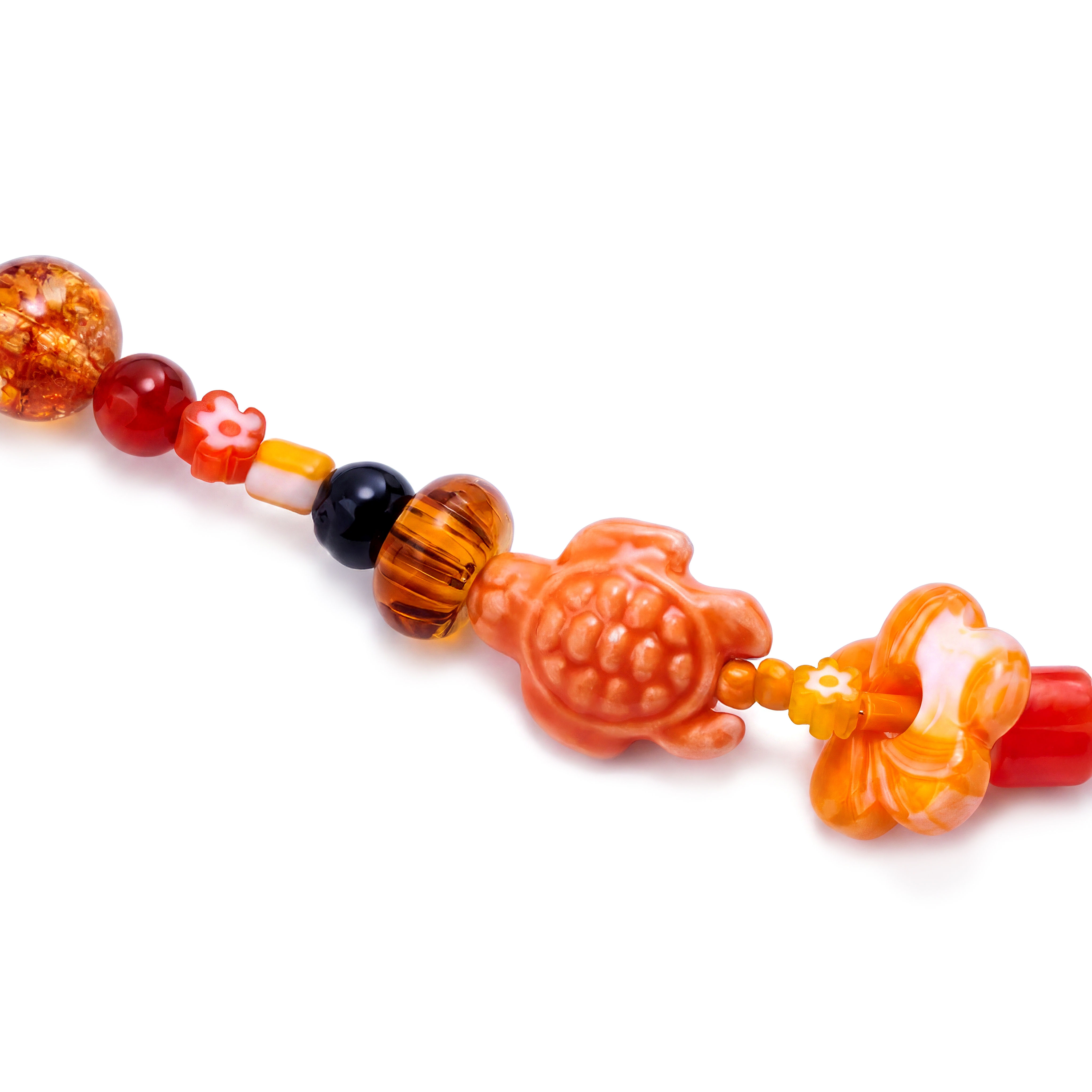 Pearlmania |  Collier Orange Sunset Riot - 2