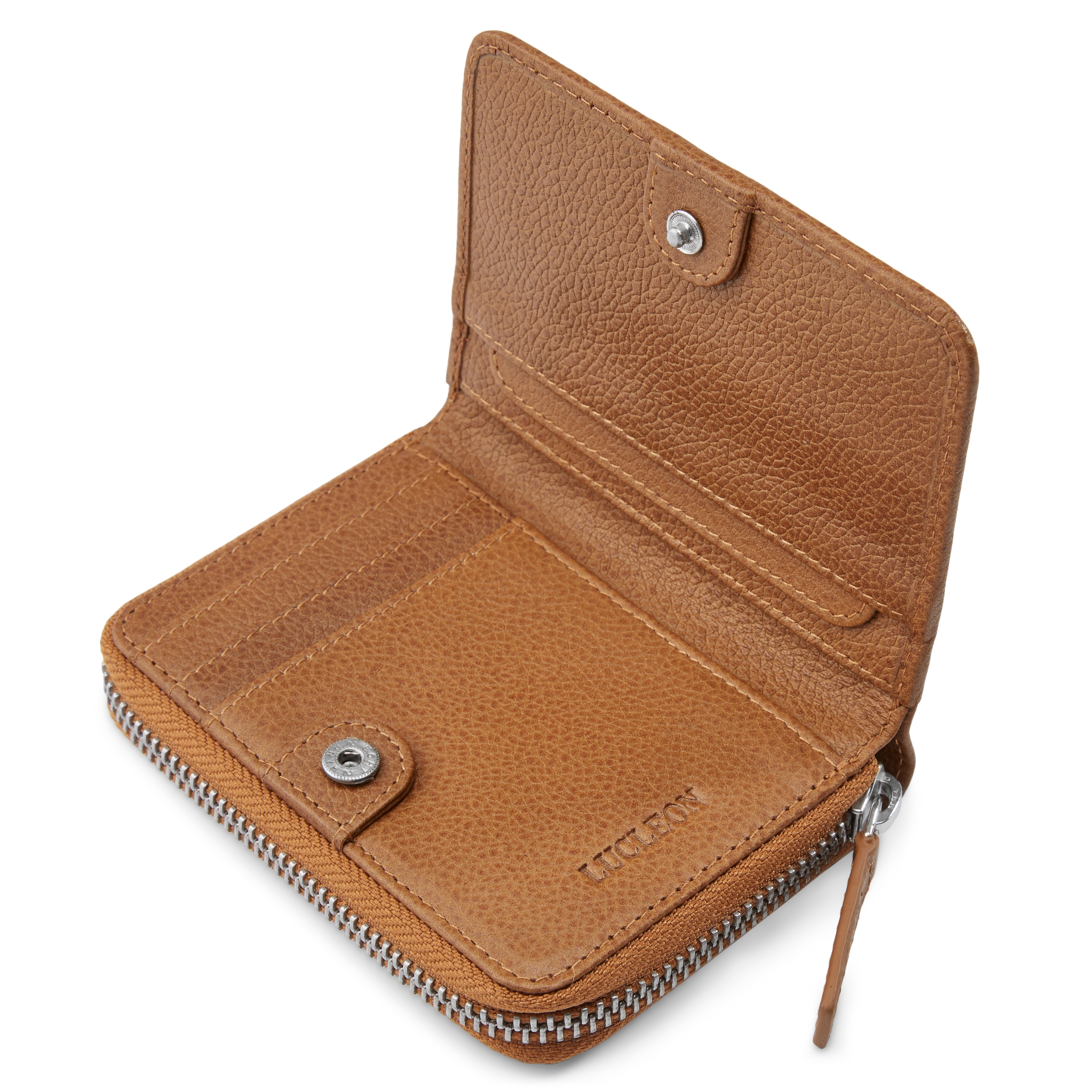 Laris svijetlosmeđi kožni novčanik s RFID zaštitom - 2