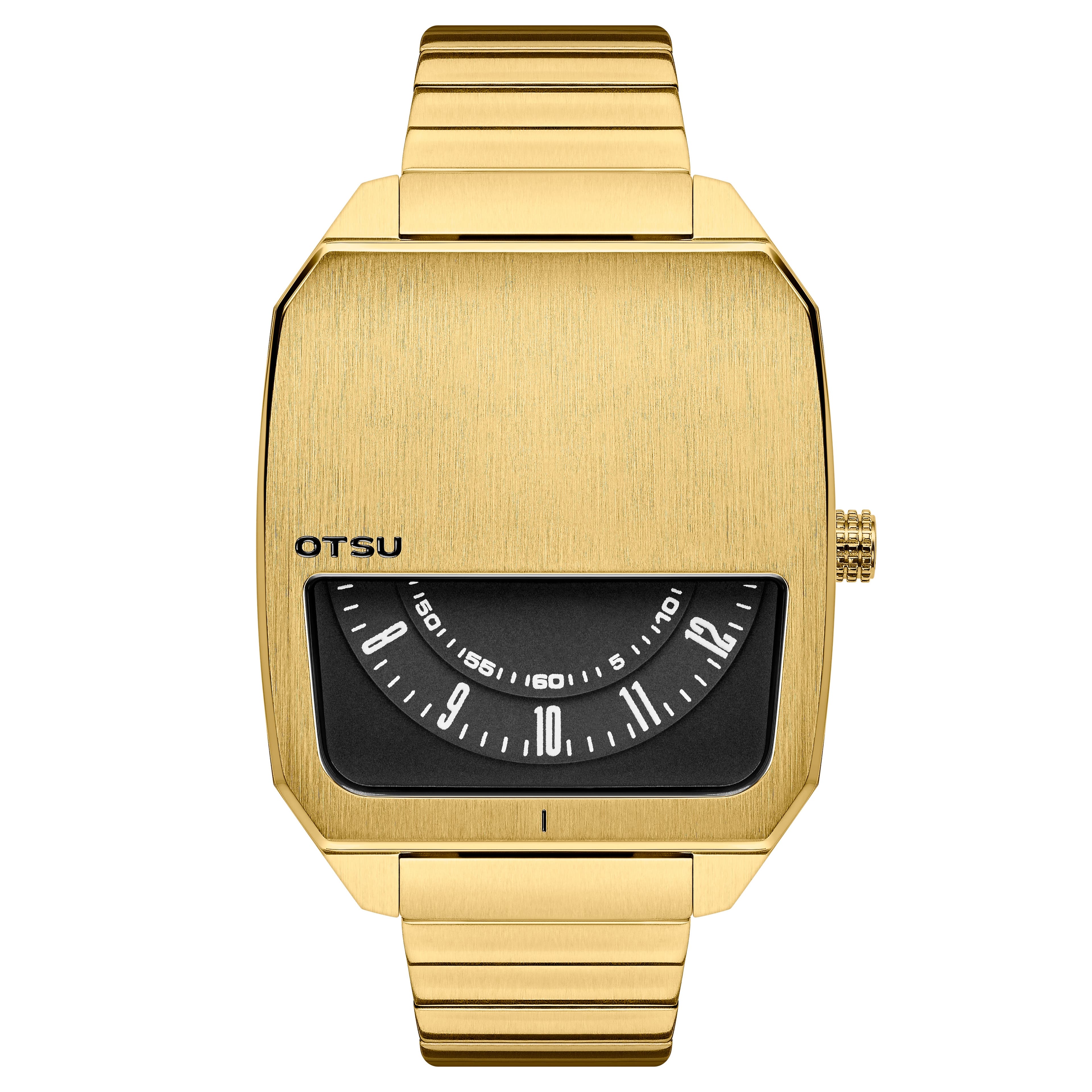 Hoc | Gold-tone Stainless Steel Half Dial Watch