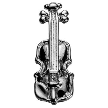 Echus | Alfiler de solapa de violín plateado