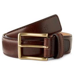 Fabius Dark Brown Italian Leather Belt 