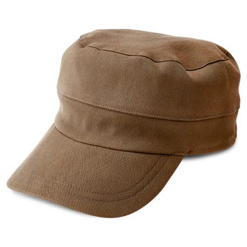 Gorra militar de algodón marrón Flynn