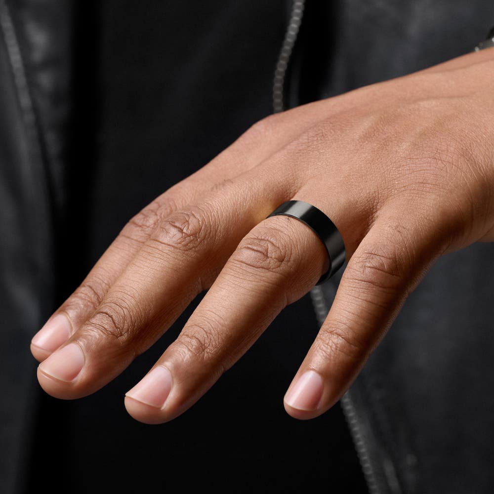 hover: 7 mm Matte Black Stainless Steel Ring hover: 7 mm Matte Black Stainless Steel Ring
