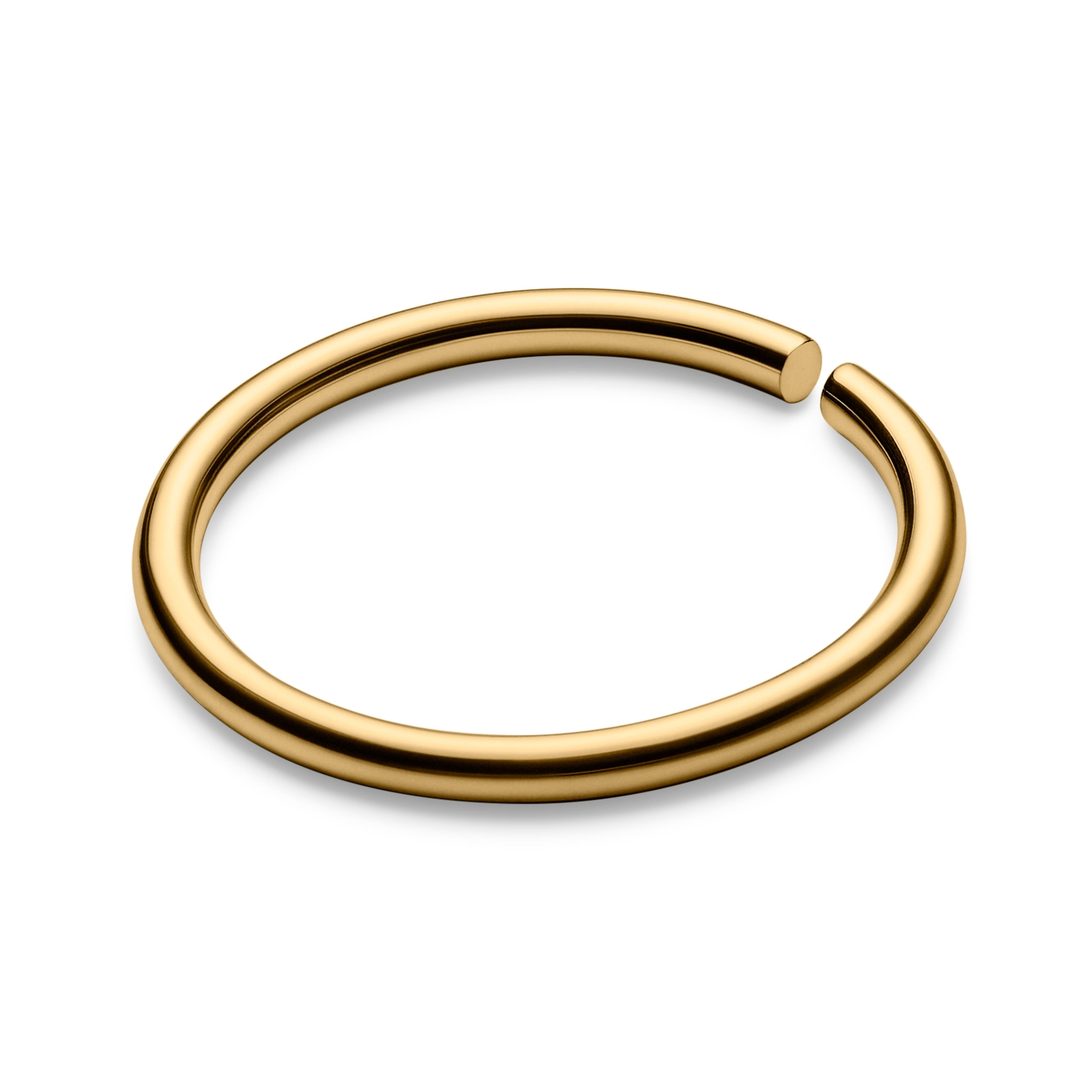 1/4" (6 mm) Seamless Gold-Tone Titanium Piercing Ring