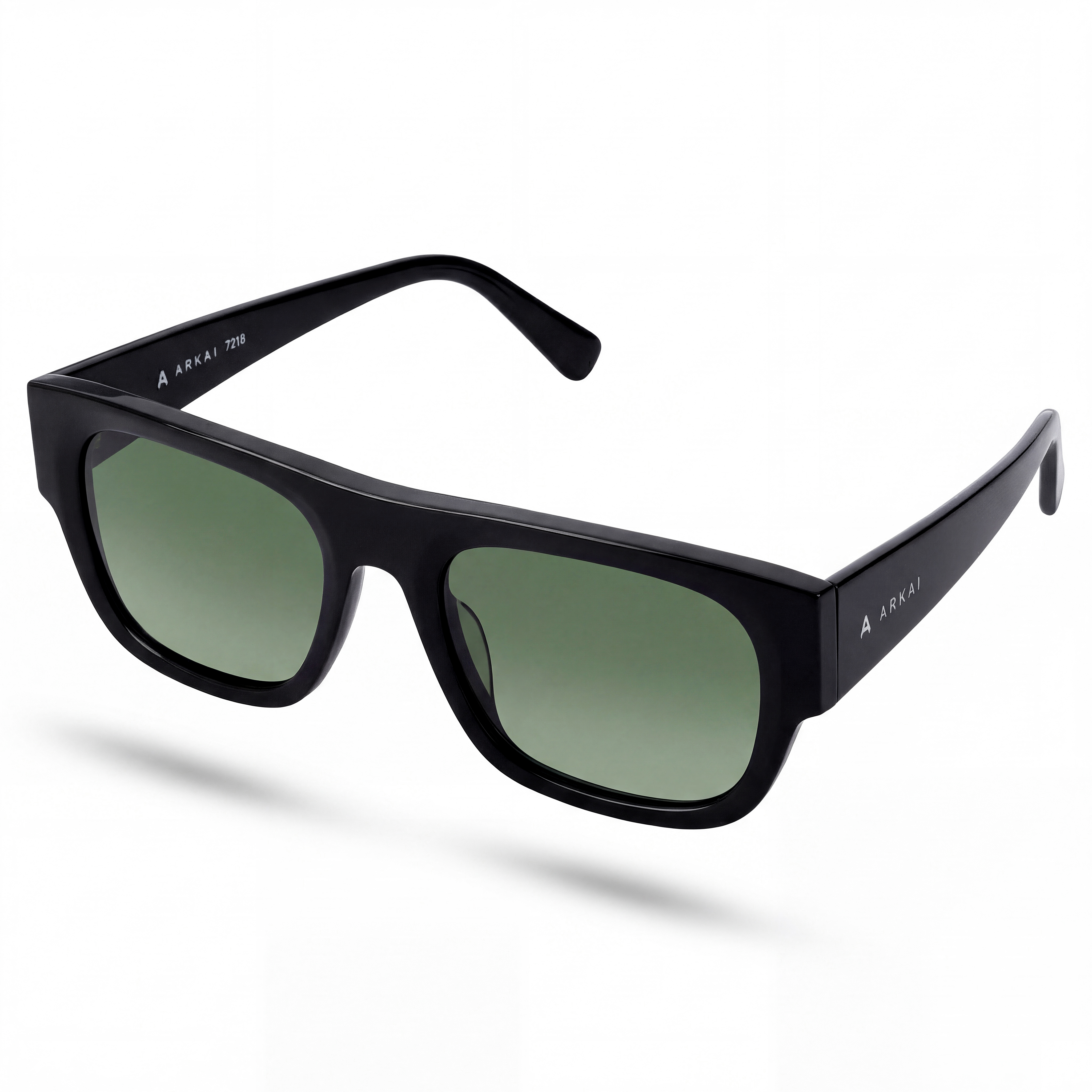 Spectrum | Schwarze & grüne rechteckige Sonnenbrille - 2