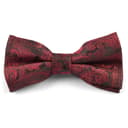 Bordeaux & Black Pattern Microfiber Pre-Tied Bow Tie Bordeaux & Black Pattern Microfiber Pre-Tied Bow Tie