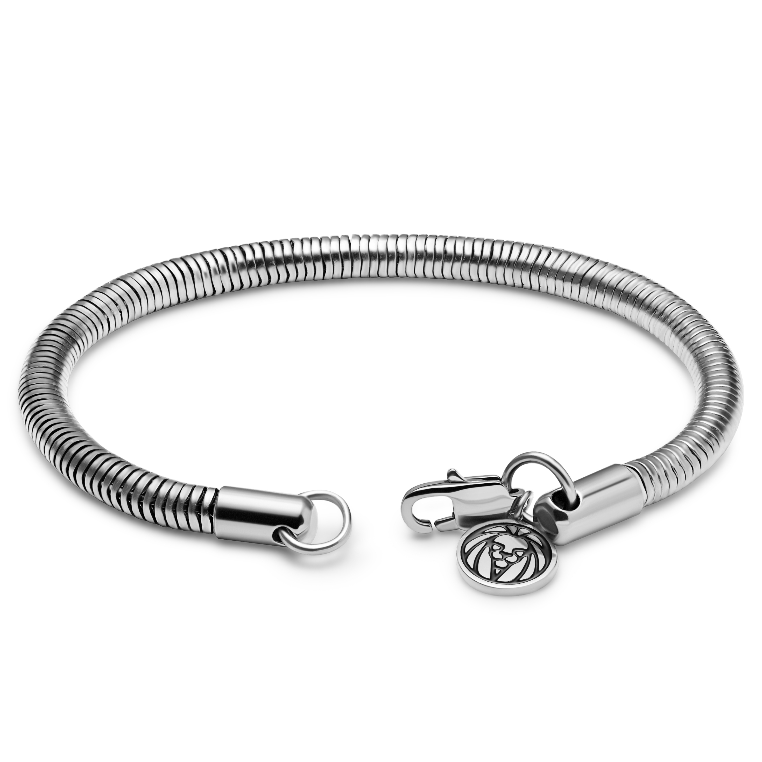 Essentials | Bracelet à chaîne serpent argenté 4 mm - 3