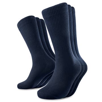DryFeel | Опаковка от 3 чифта памучни тенис чорапи в кралско синьо DryFeel | Опаковка от 3 чифта памучни тенис чорапи в кралско синьо