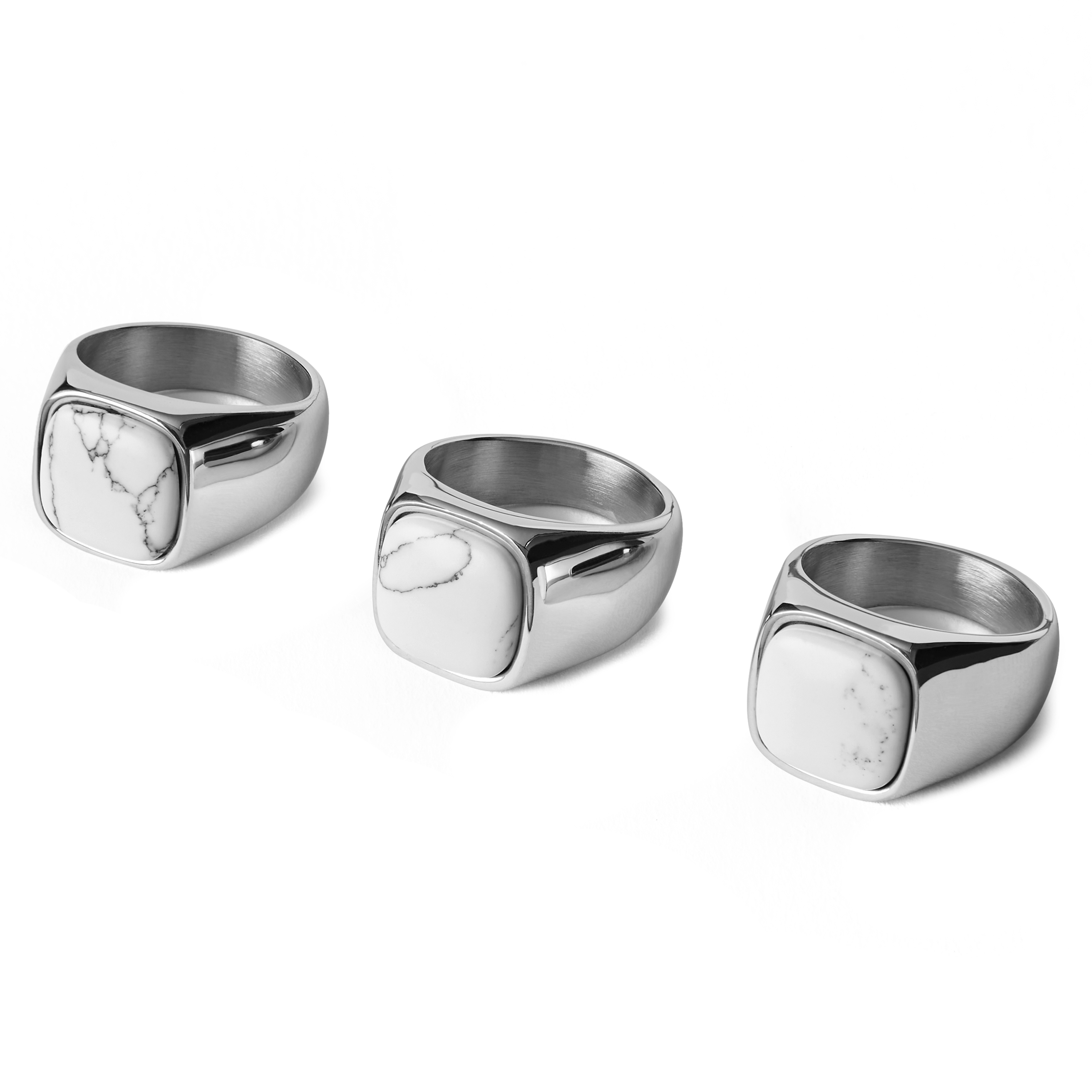 Len Vit Howlite Gravel Ring - 2