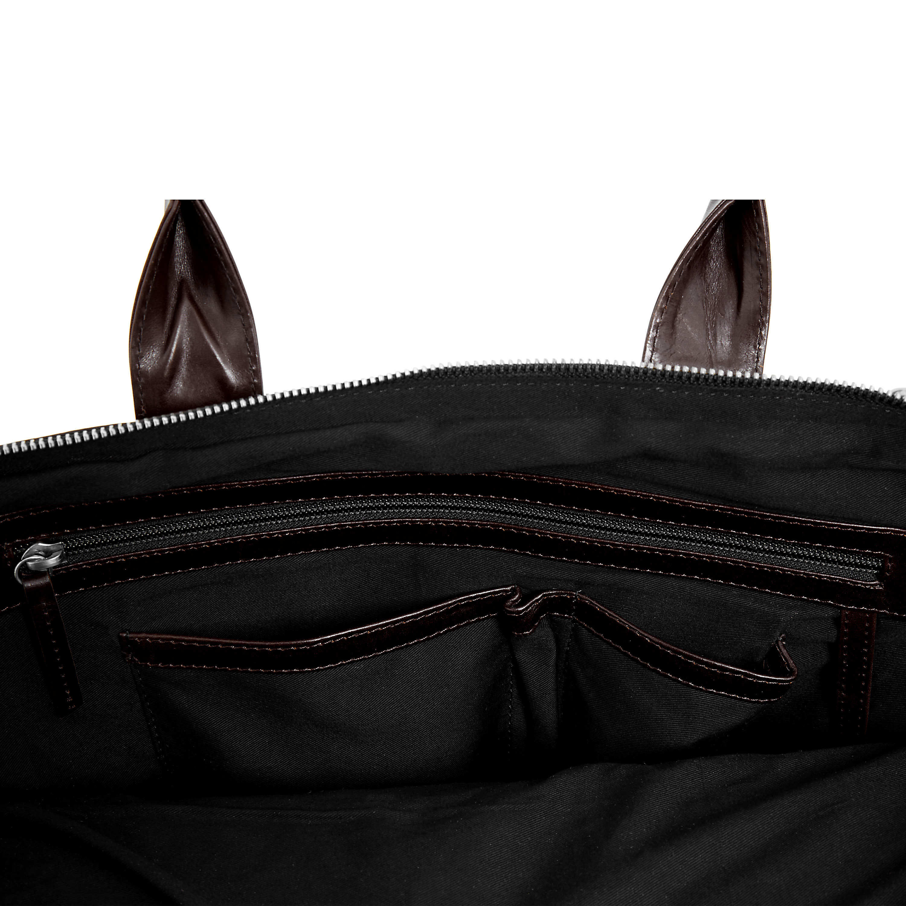 Dunkelbraune Jasper Leder Laptoptasche Mit Doppelreißverschluss - 13