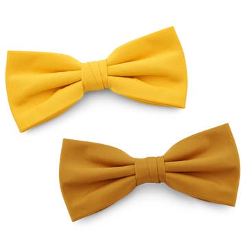 Yellow Pre-Tied Bow Tie Set Yellow Pre-Tied Bow Tie Set