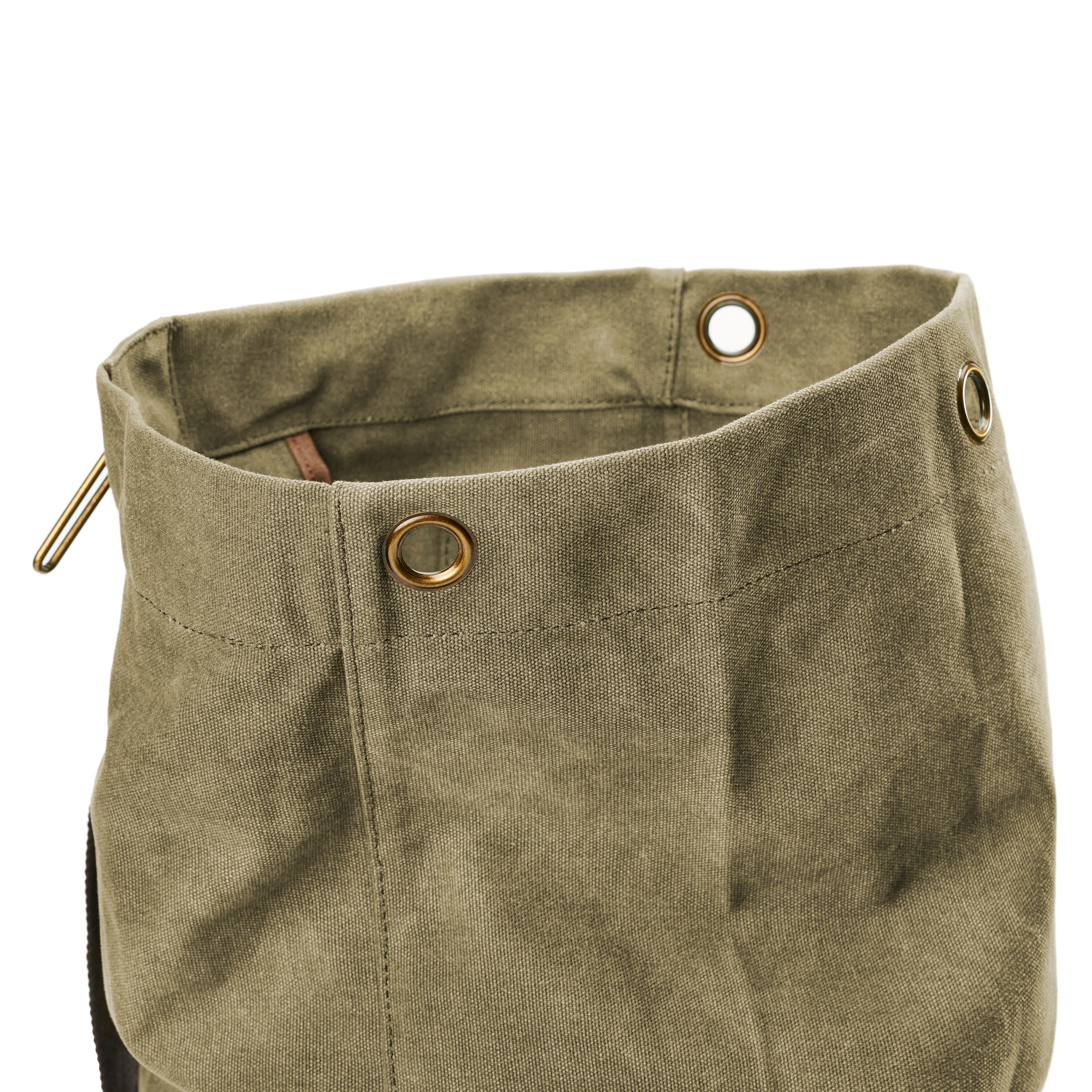 Katonazöld vintage stílusú vászon hátizsák - 11