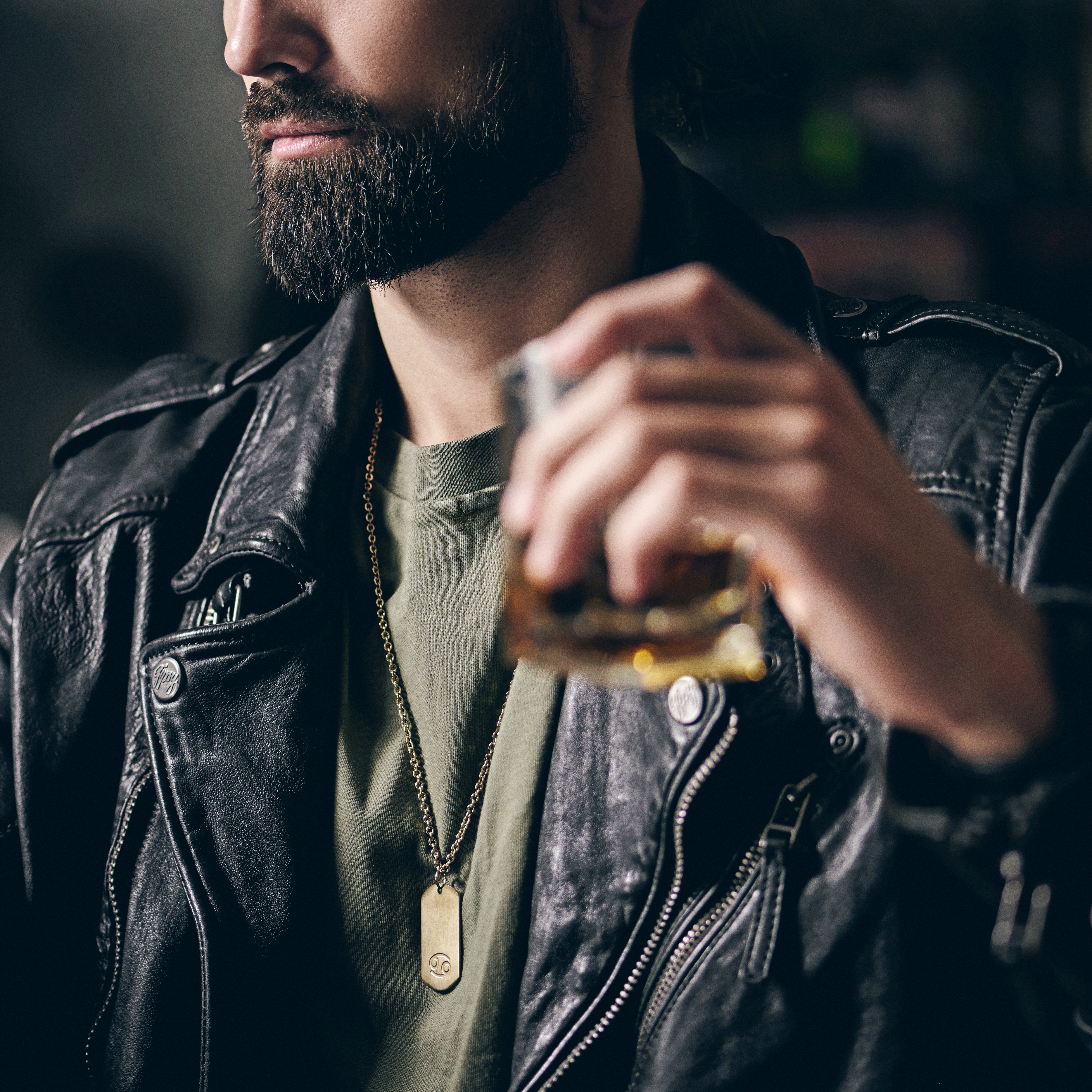 Cancer Zodiac Gold-Tone Steel Necklace - 5