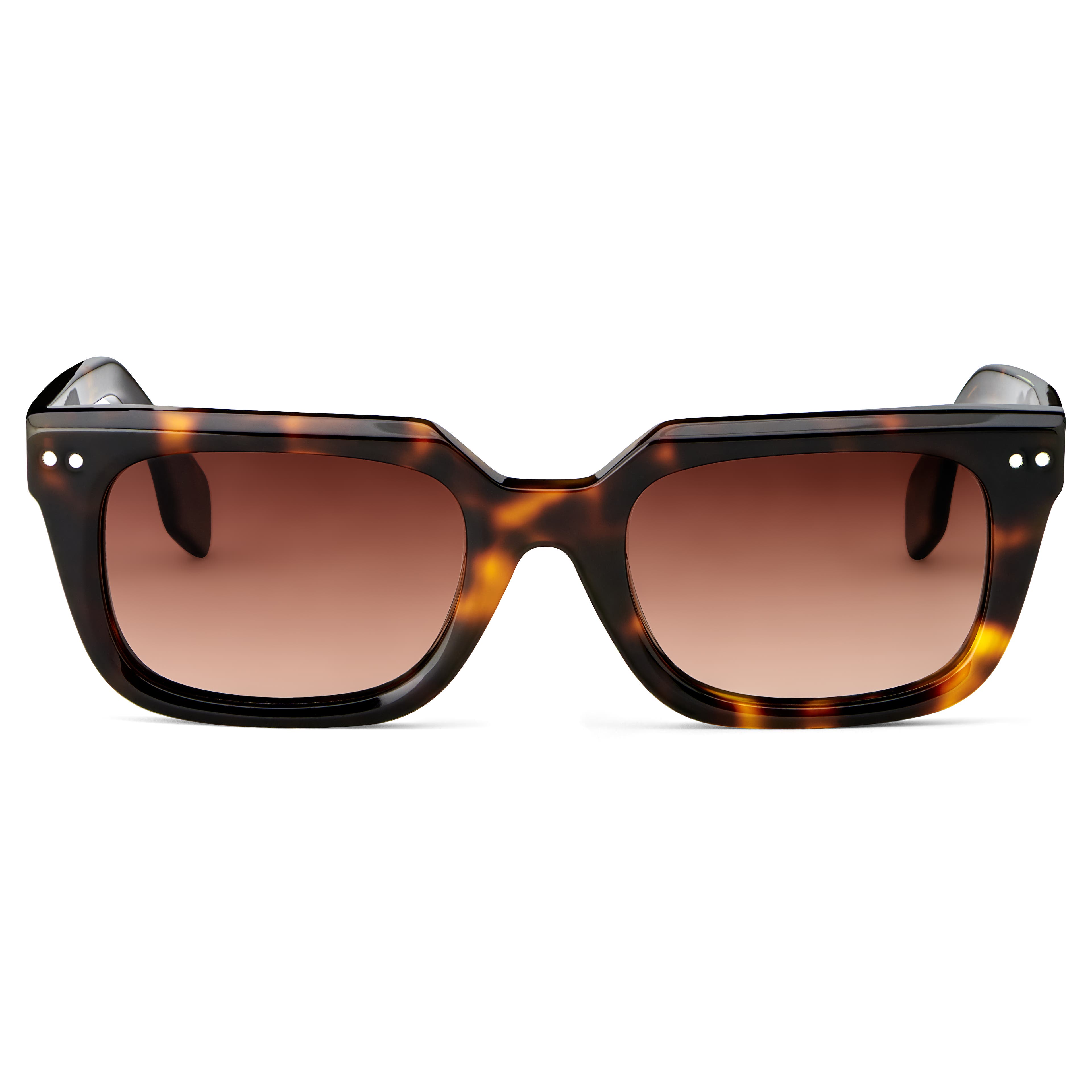 Tortoise Shell & Apricot Polarised Horn Rimmed Sunglasses