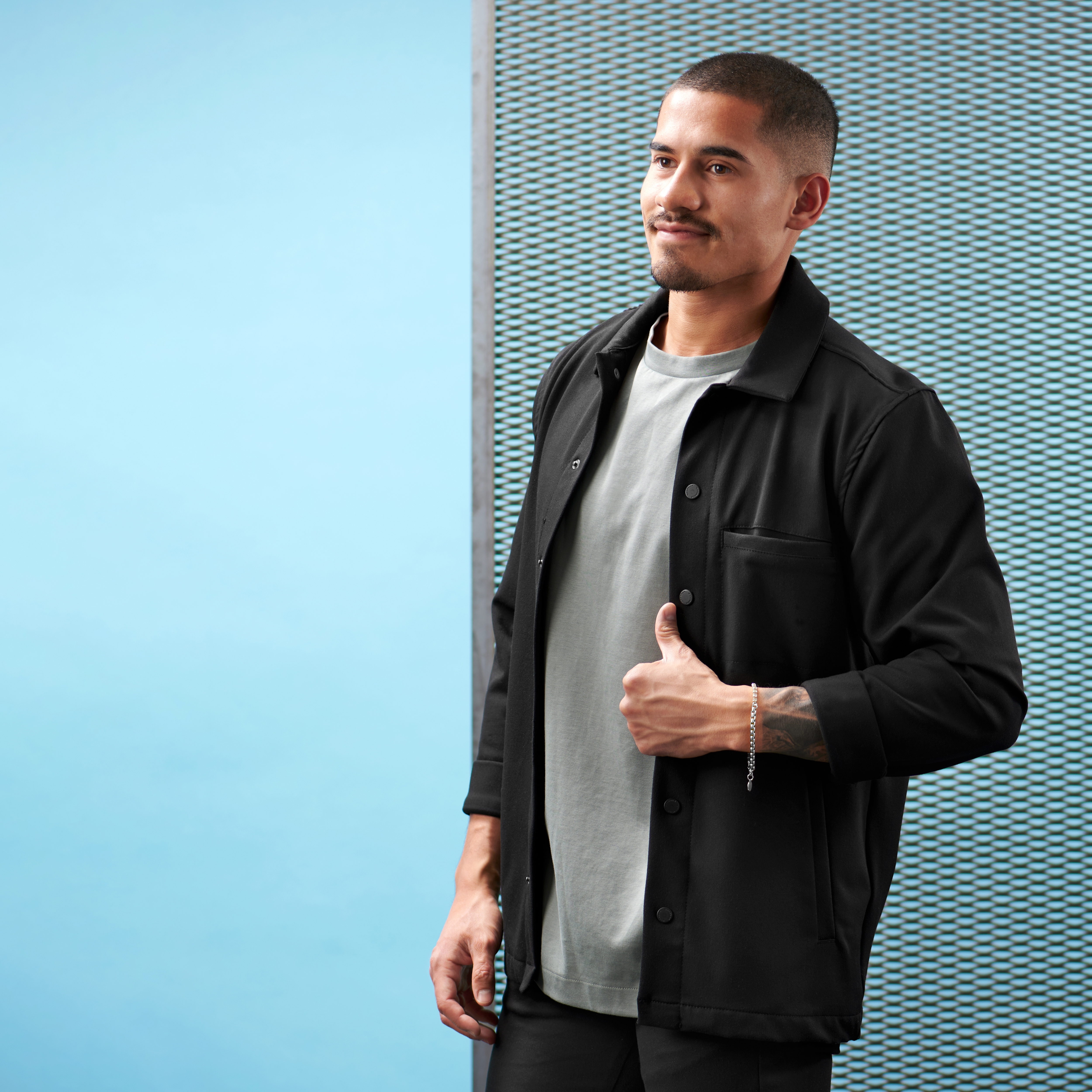 Craig Amager Silver-Tone Box Chain Bracelet with Glass Diamonds - 4