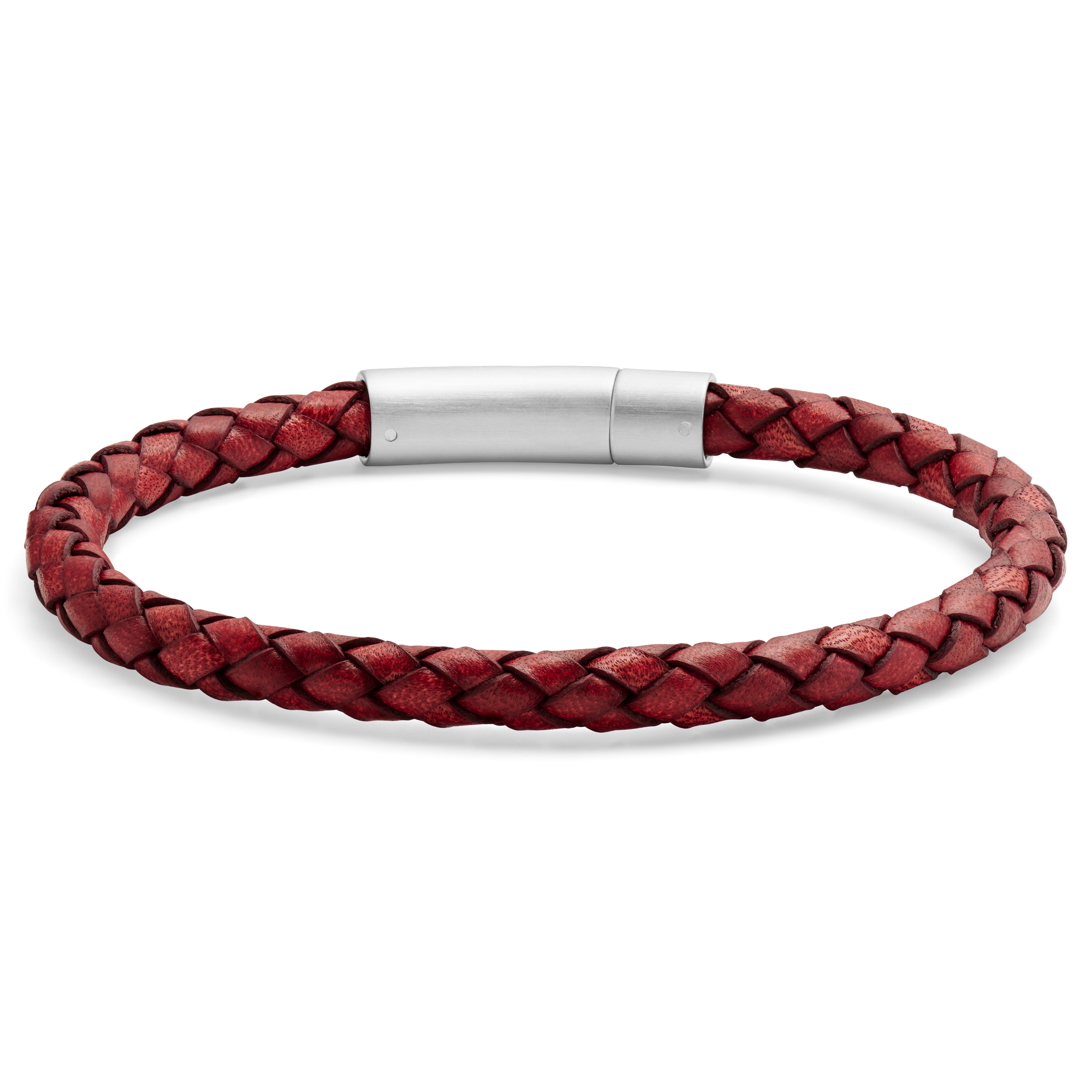 Rødt Bolo Skinnarmbånd - 6