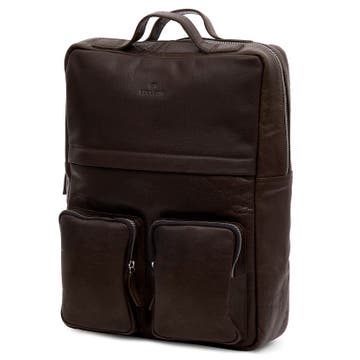 Montreal | Dark Brown Retro Leather Backpack
