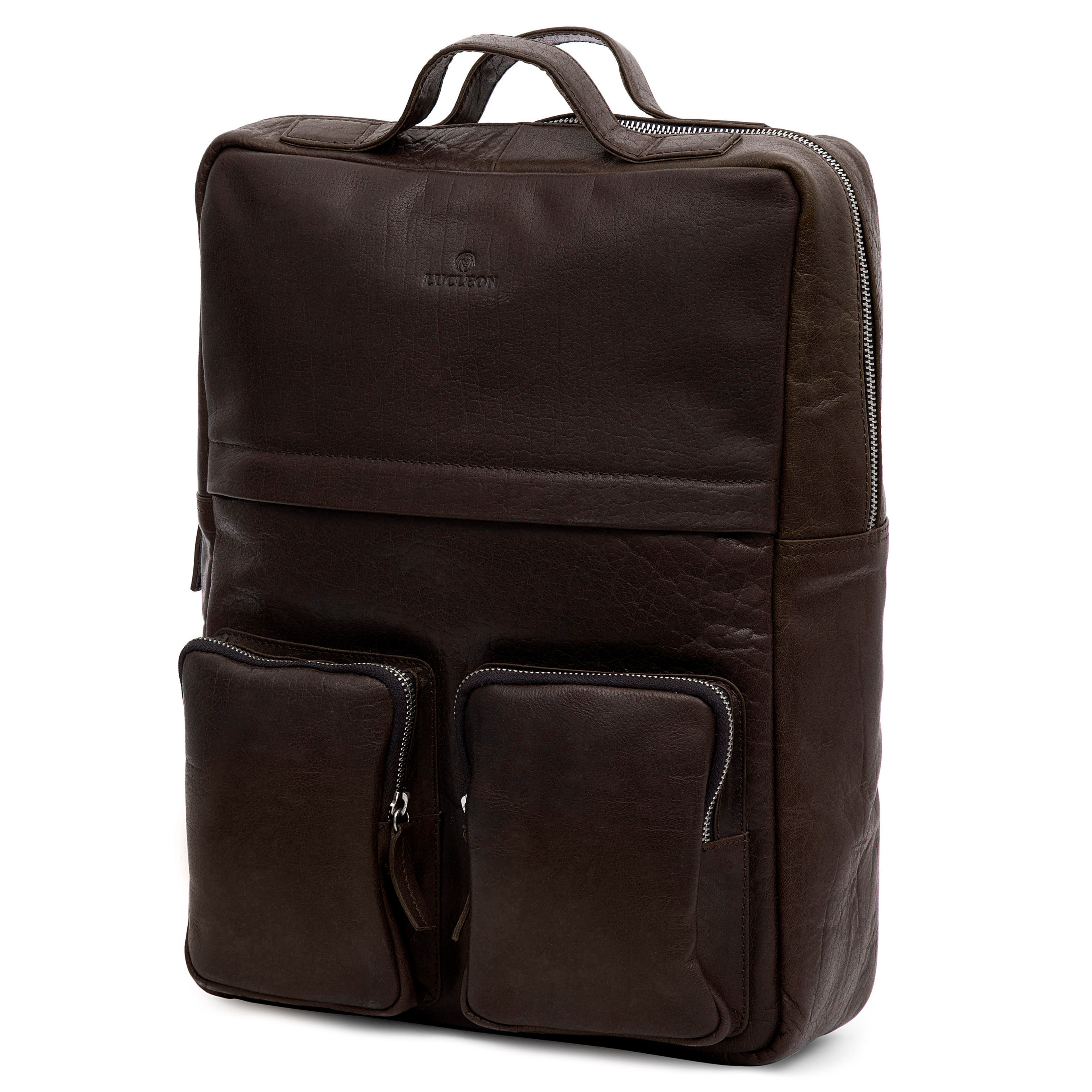 Montreal Retro Brown Leather Backpack