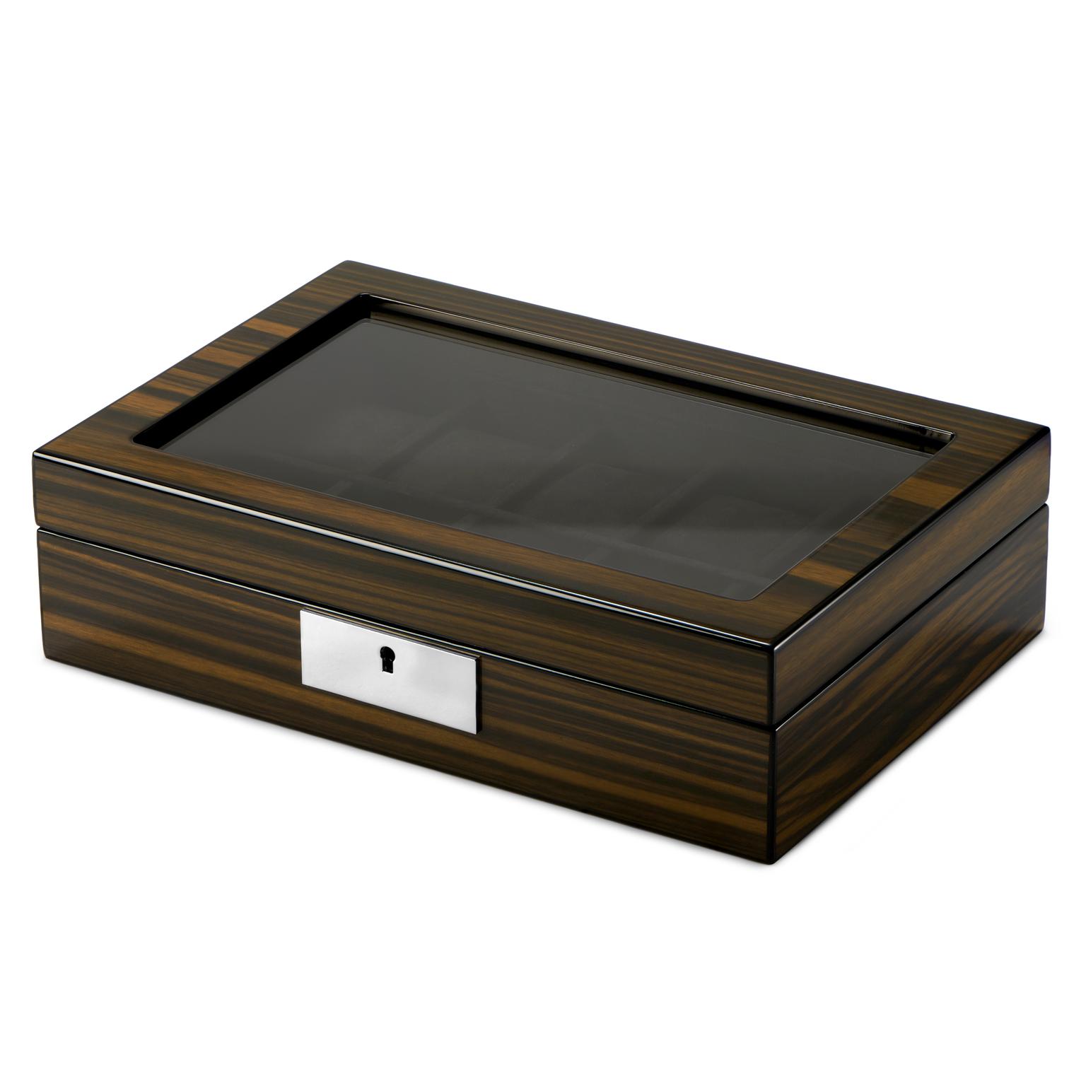Watch Display Case for 10 Watches with Glass Window & Key Watch Display Case for 10 Watches with Glass Window & Key