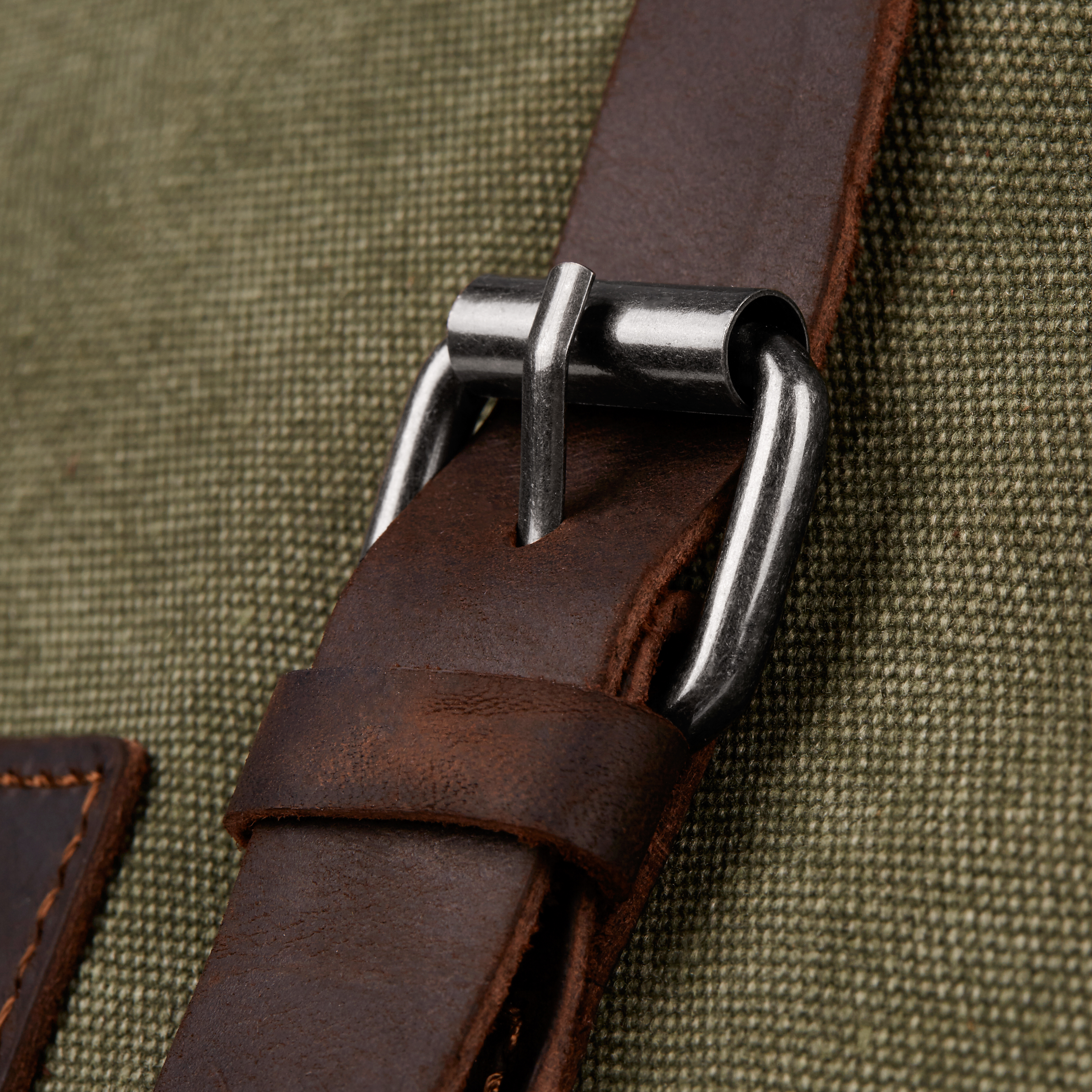 Sergio Green & Brown Slim Messenger Bag - 12