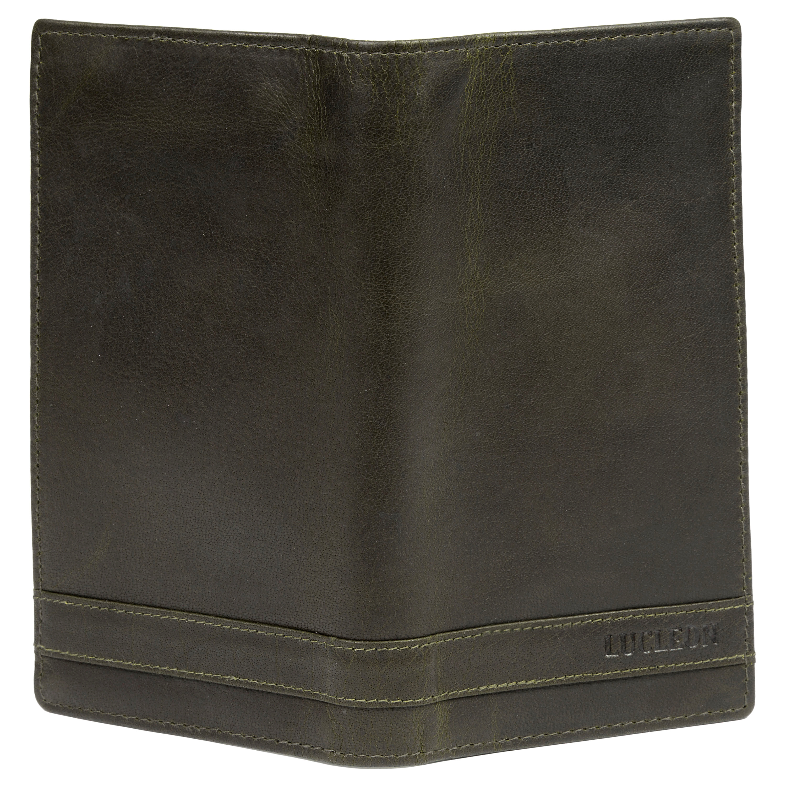 Montreal Langwerpige Olijfkleurige RFID Leren Portemonnee - 4