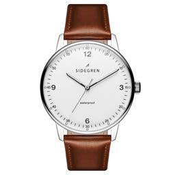 Olivier | Silver-tone and Brown Stainless Steel Watch