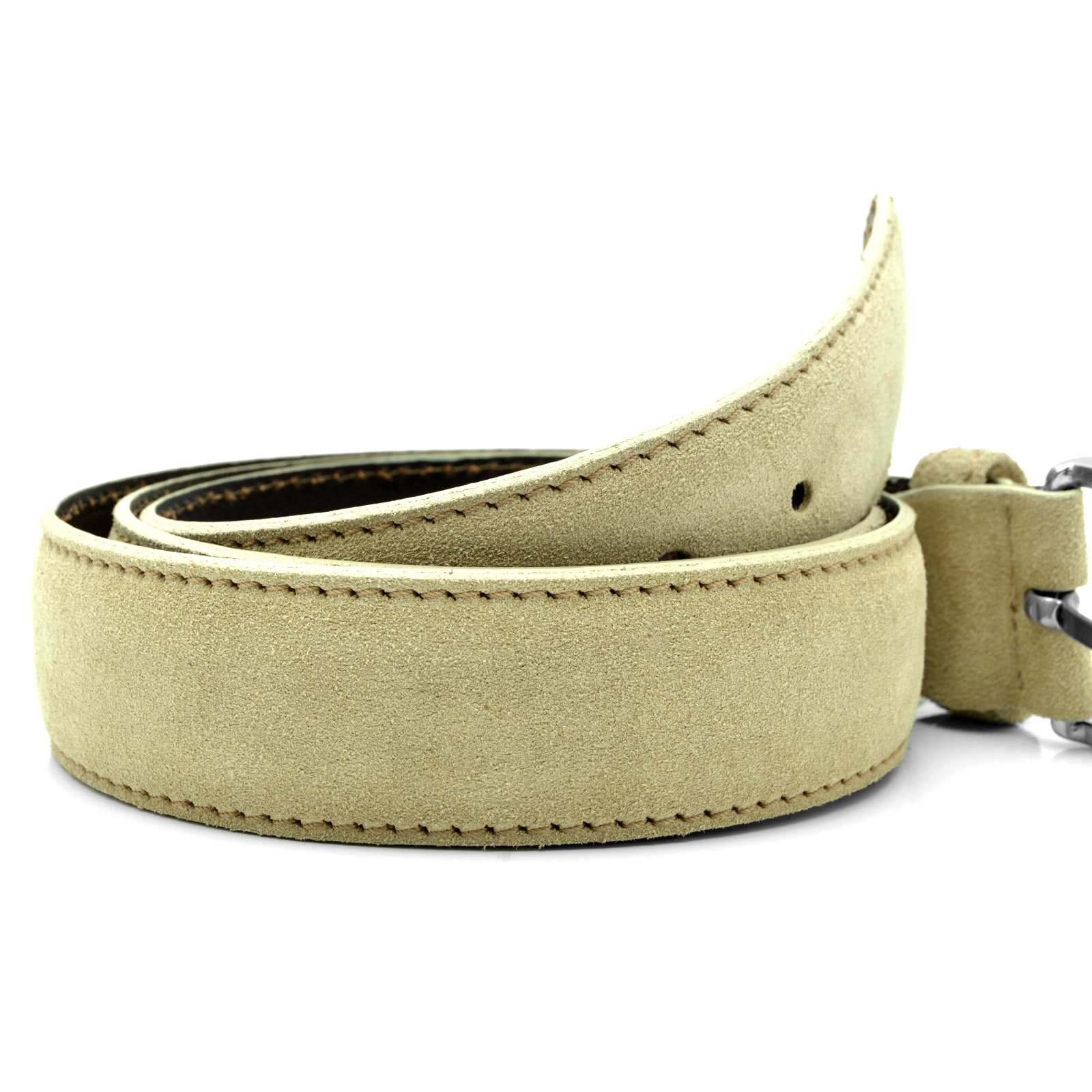 Light Suede Classic Leather Belt - 2
