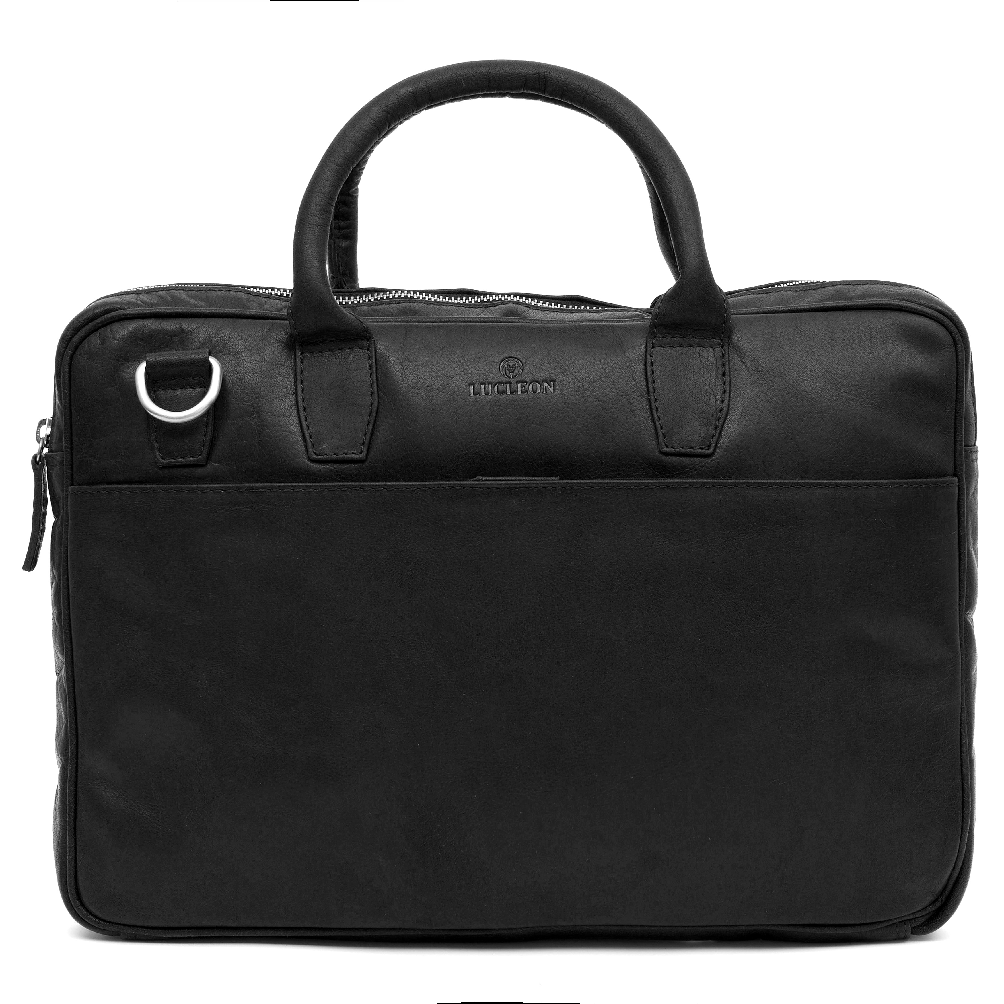 Montreal | Slim 13' Executive Black Leather Bag - 2