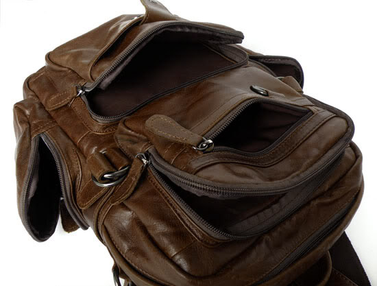 Vintage Læder Rygsæk - 3