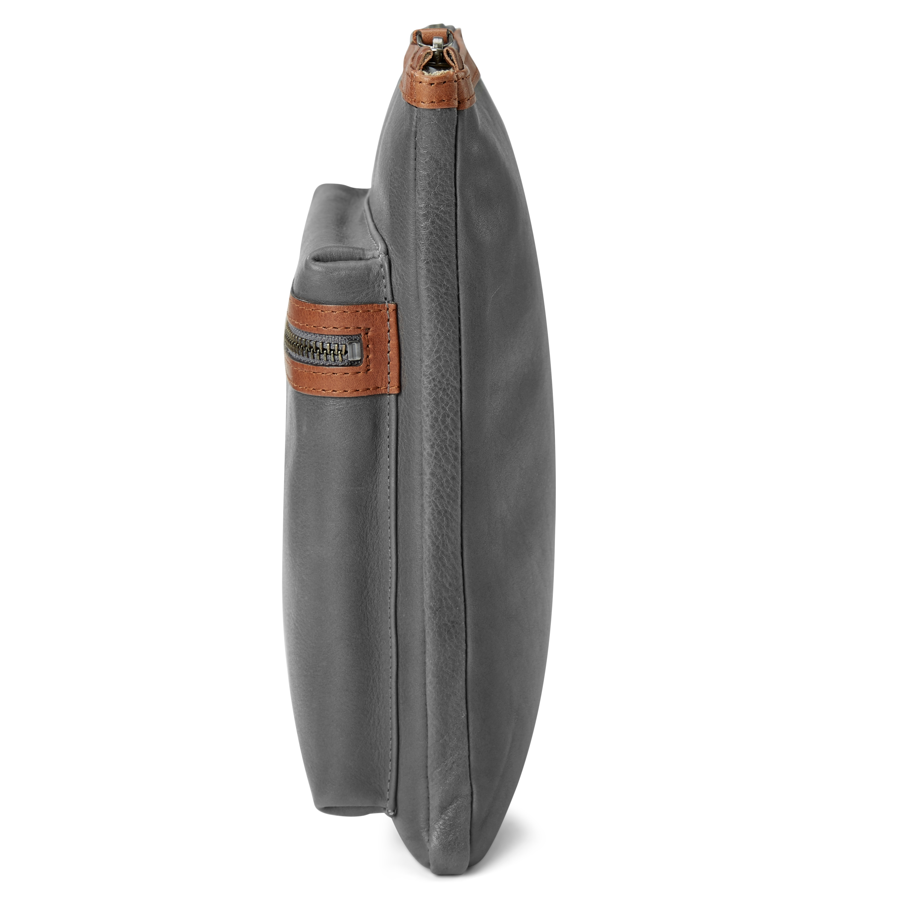 Liam Grey & Tan Leather Tablet Case  - 5