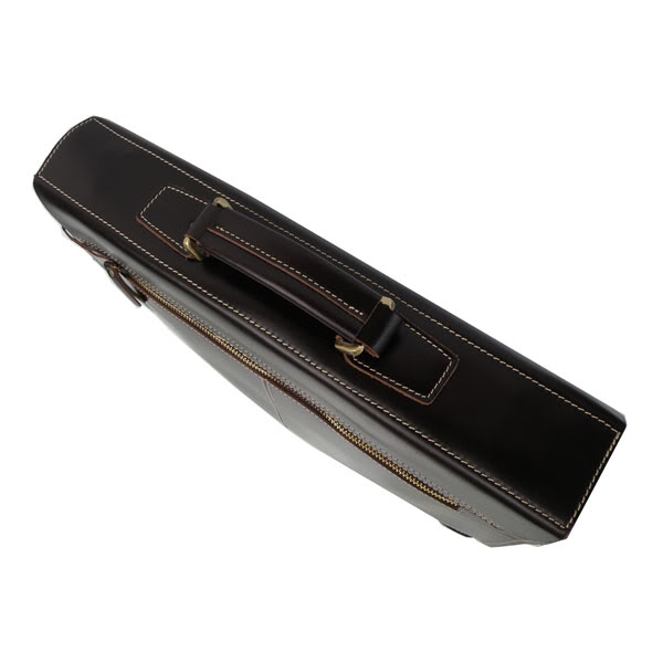 Cognac Vintage Lædertaske - 7