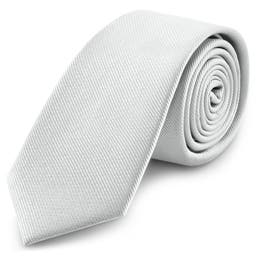 Corbata de grogrén plateada de 8 cm