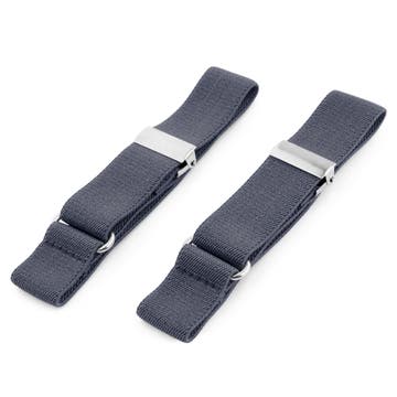 Slim Smoke Grey Sleeve Garters Slim Smoke Grey Sleeve Garters
