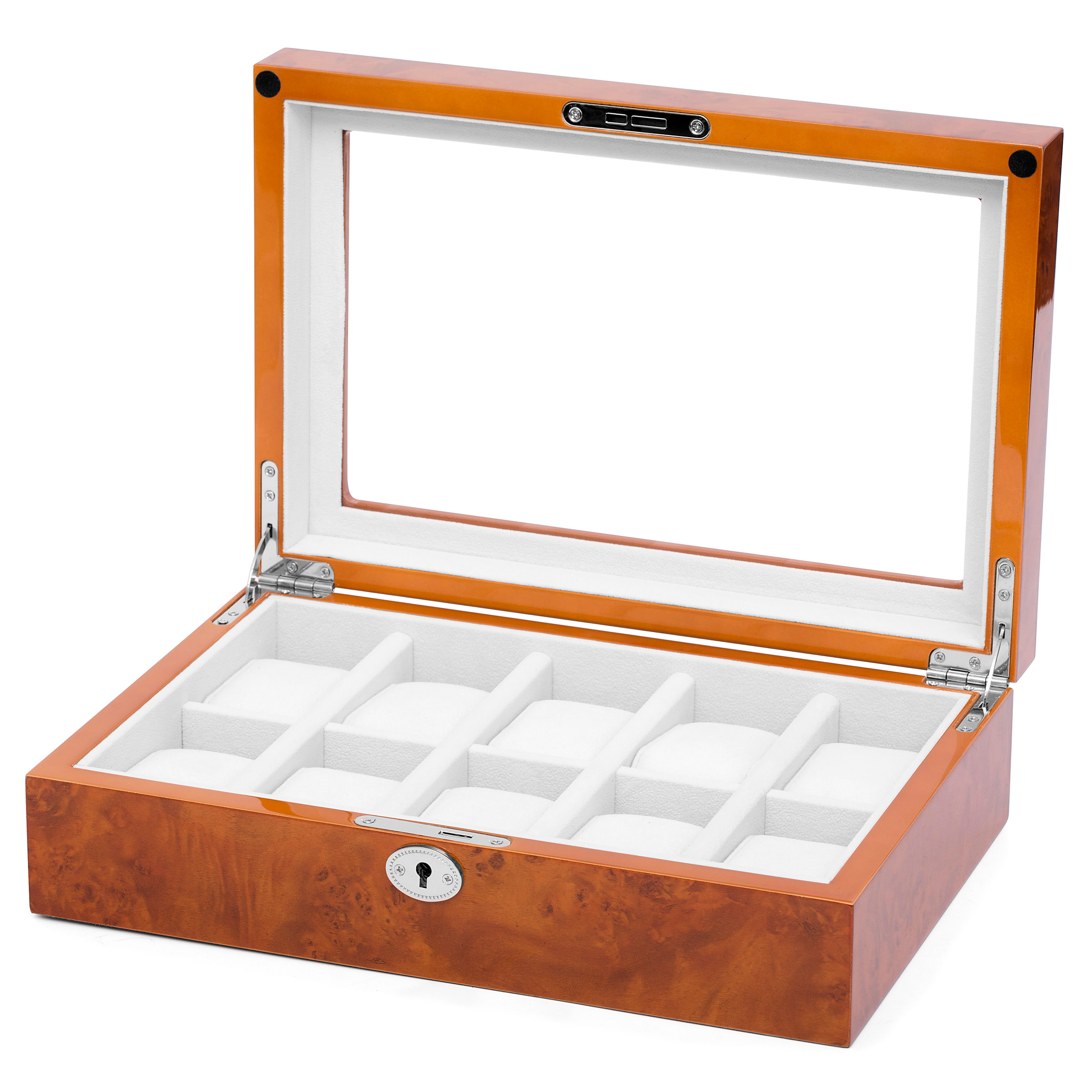 Caja de madera con nudos para 10 relojes - 2