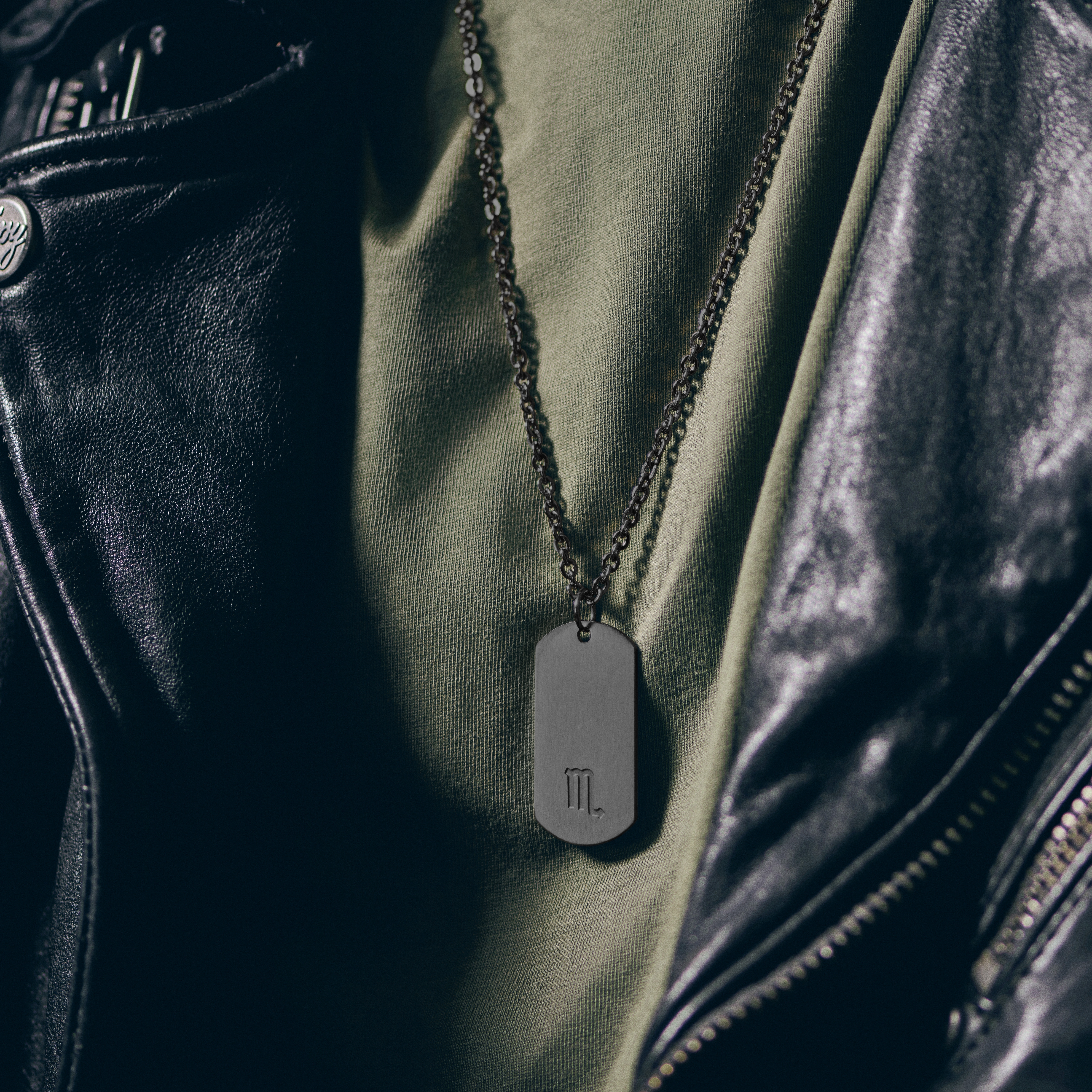 Scorpio Zodiac Gunmetal Steel Necklace - 2