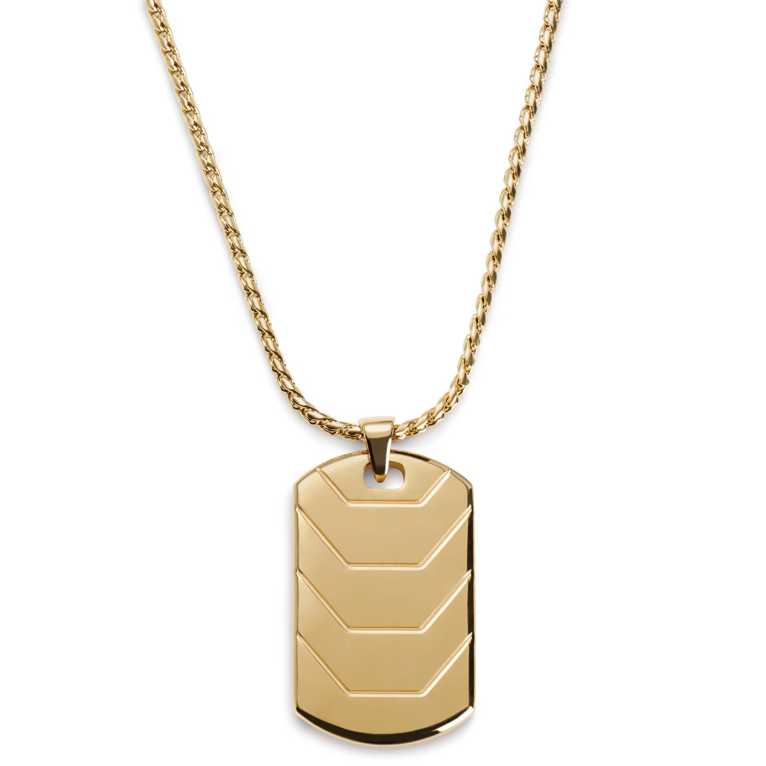 Colar Dog Tag Dourado Icarus Rayder Colar Dog Tag Dourado Icarus Rayder