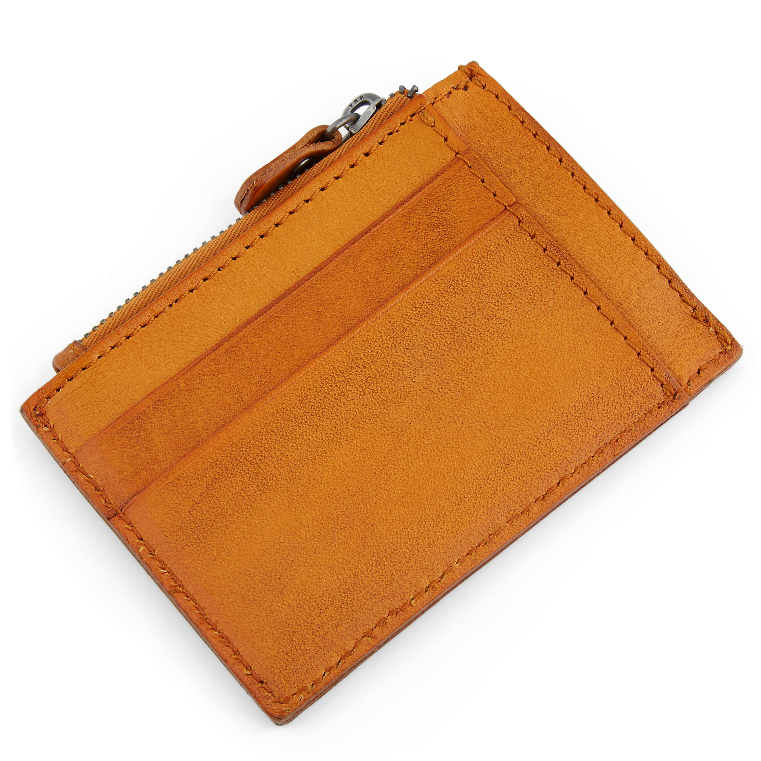 Monedero de cuero Osias marrón tostado - 6