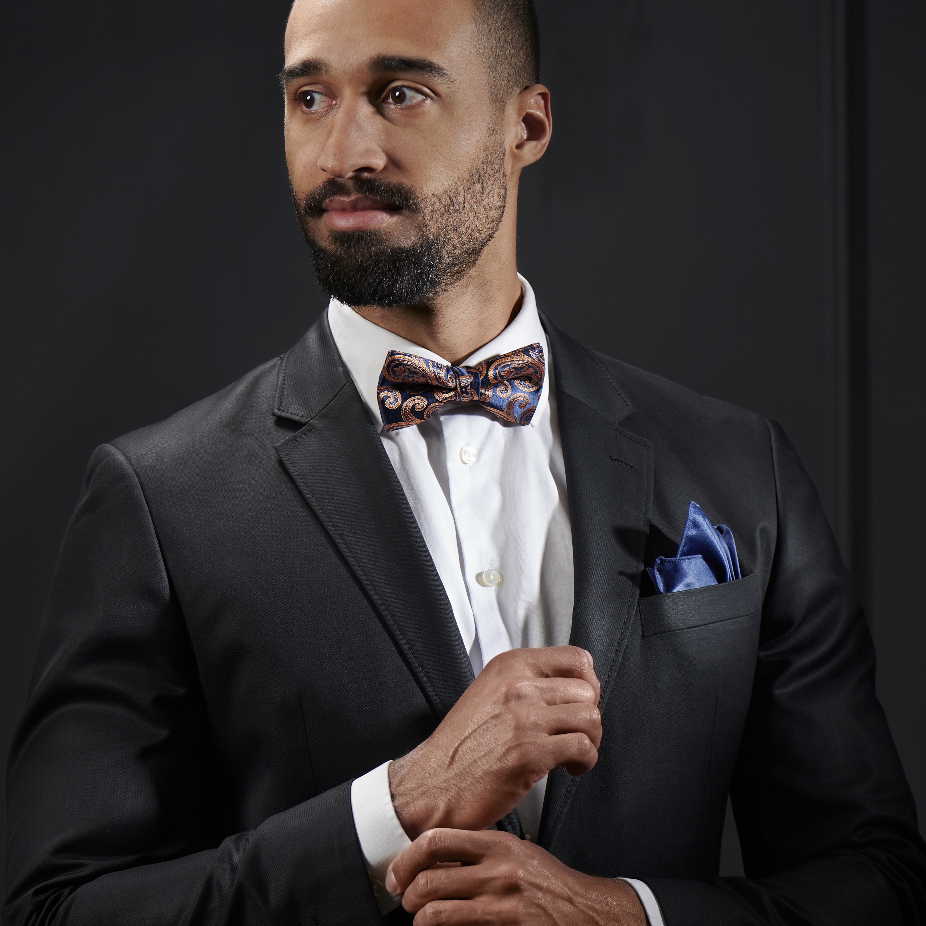 Marineblauwe Basic Pochet - 4