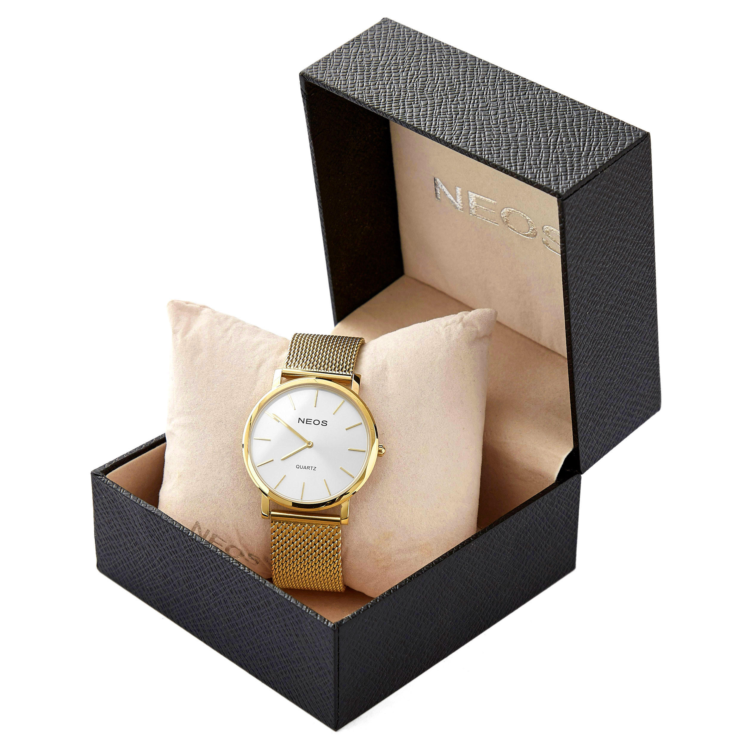 Montre dorée & blanche classique - 2