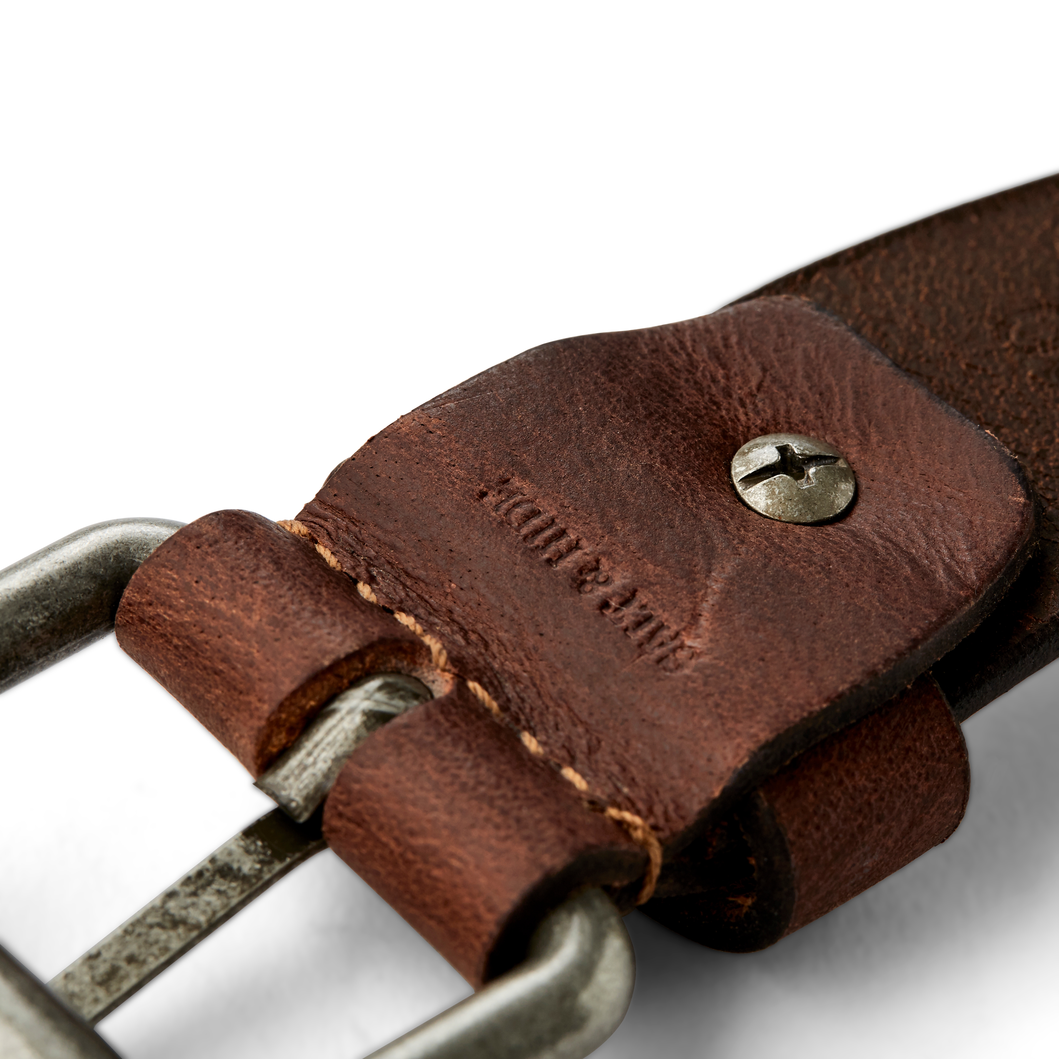 Sandeep Bruine Lederen Riem - 4