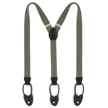 Slim Charcoal Split Button Braces Slim Charcoal Split Button Braces