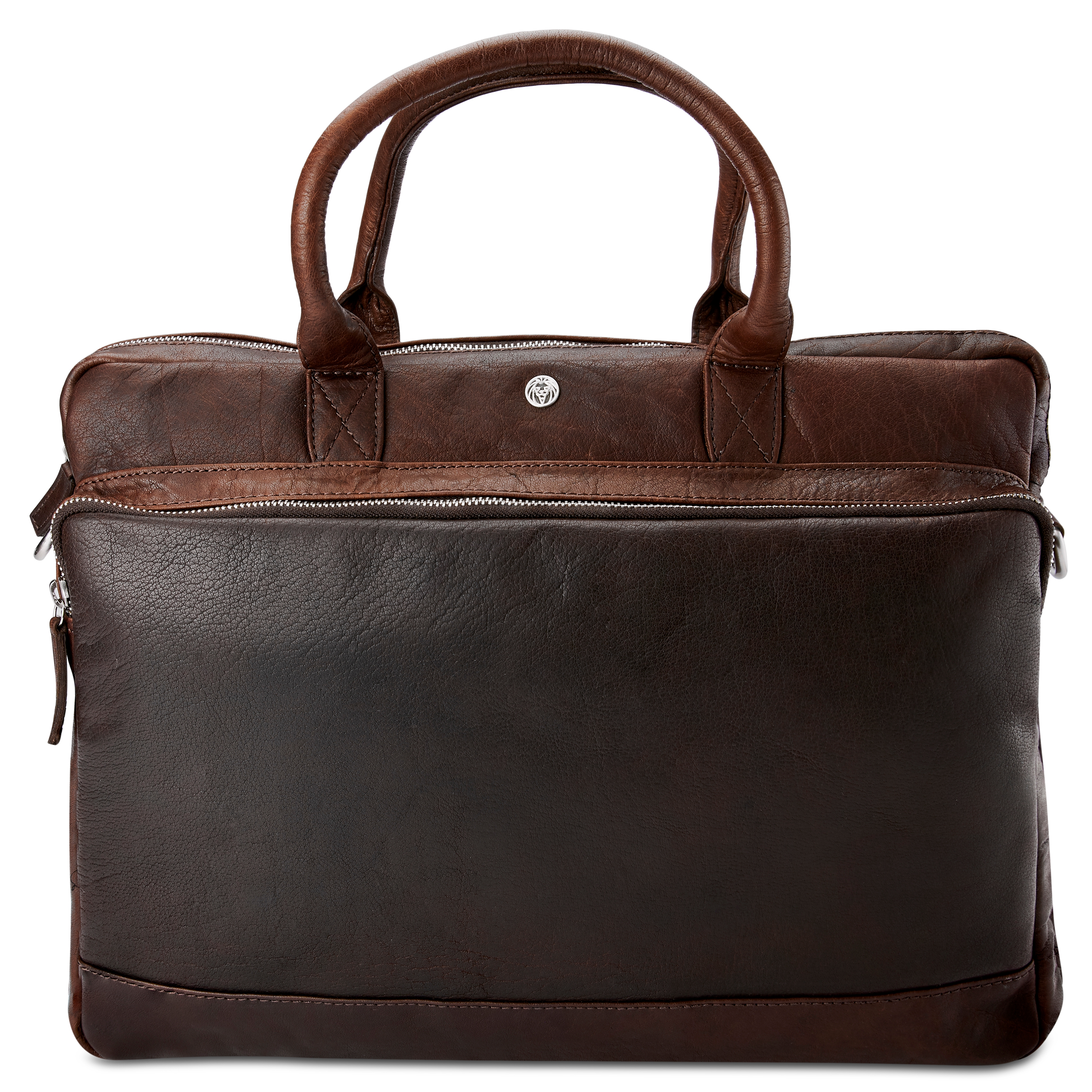 Montreal Mørkebrun Laptopveske av Skinn - 3